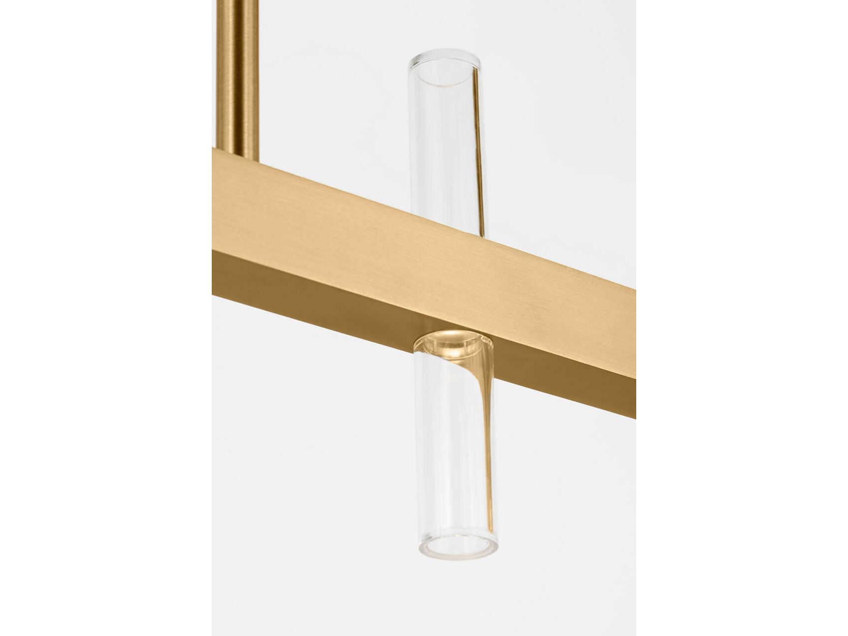 Visual Comfort Studio Silas Burnished Brass Linear Island Pendant