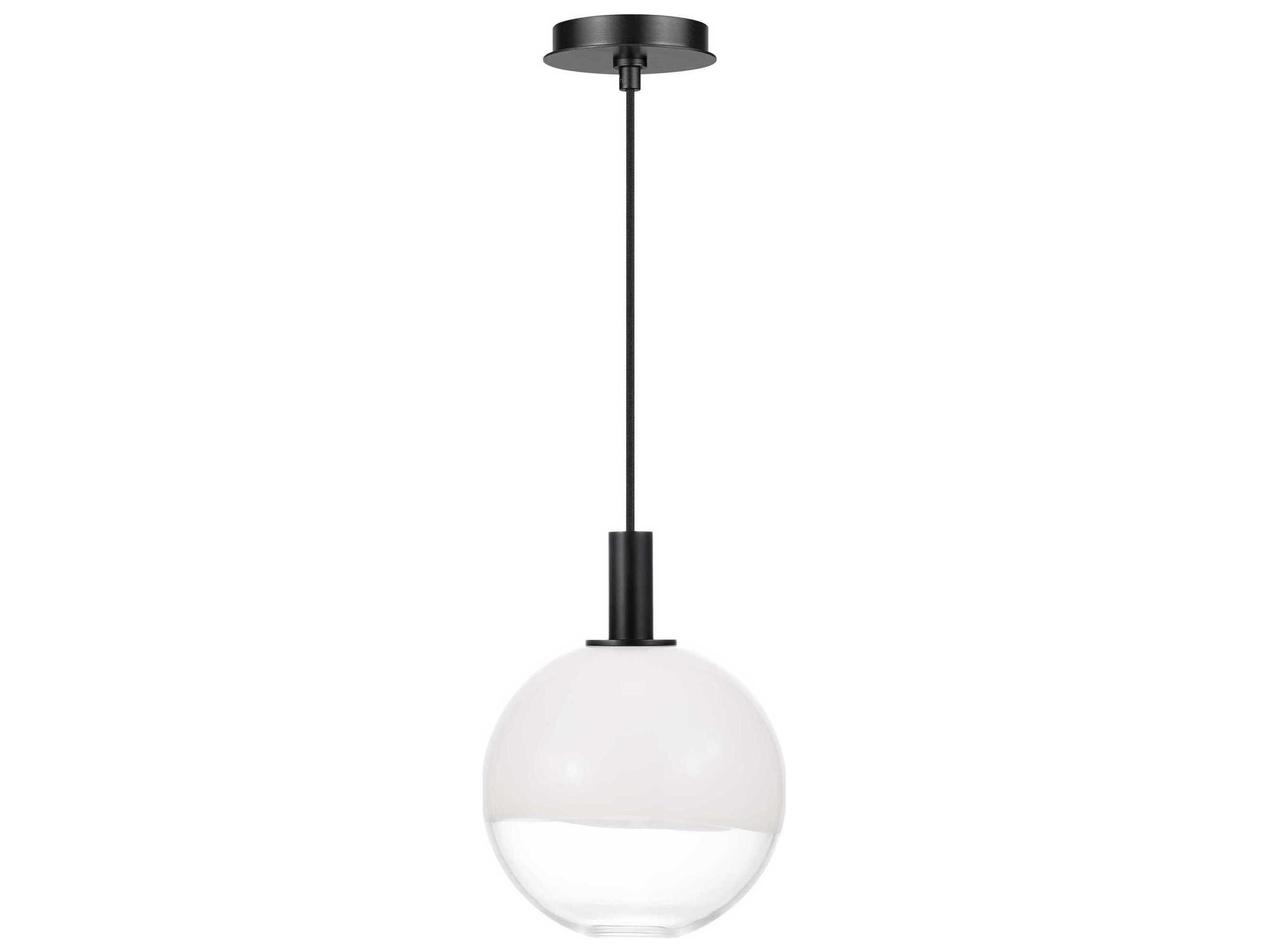 Visual Comfort Studio Torian 1-Light Aged Iron Black Globe Mini Pendant