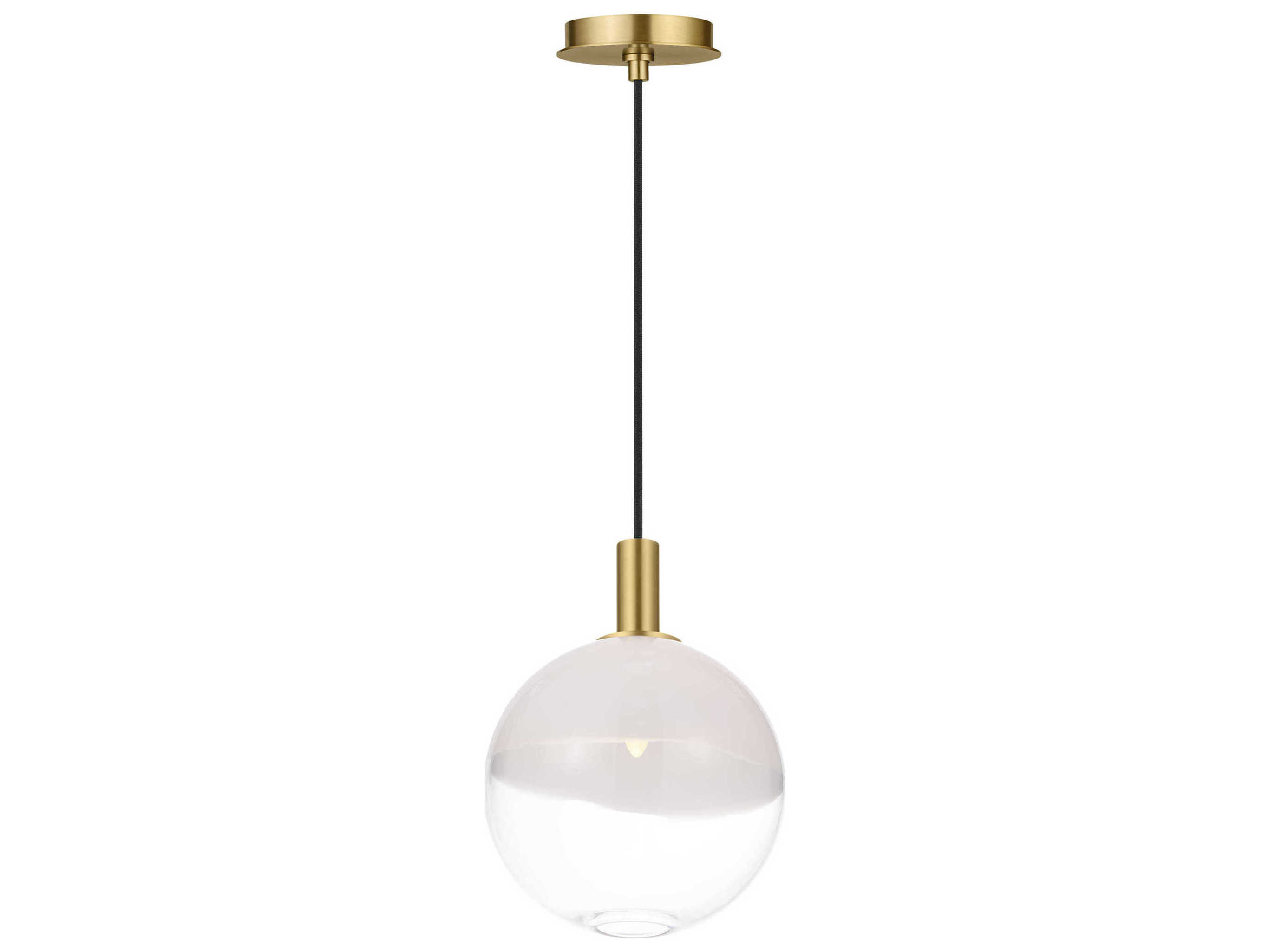 Visual Comfort Studio Torian 1-Light Burnished Brass Globe Mini Pendant