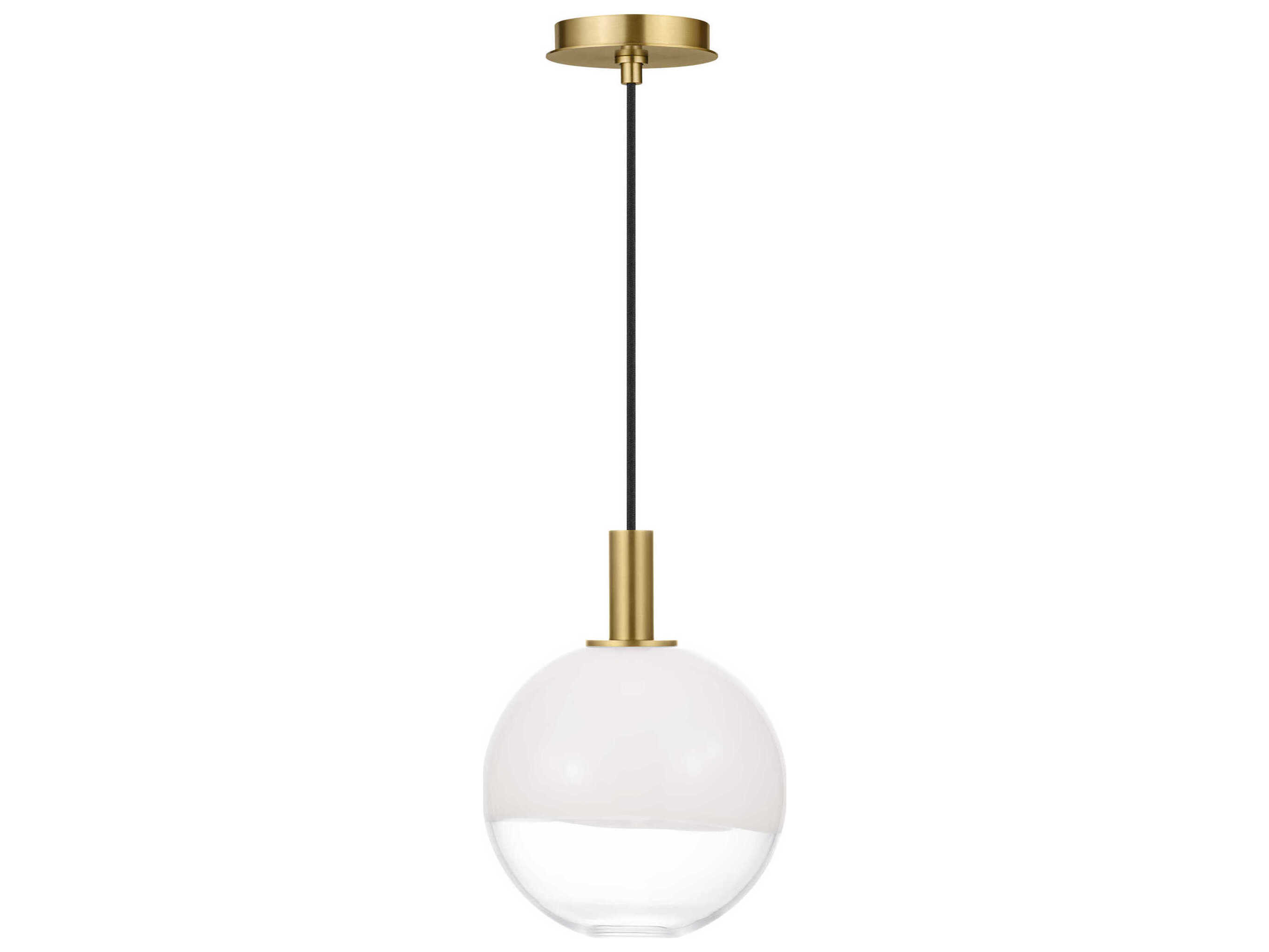 Visual Comfort Studio Torian 1-Light Burnished Brass Globe Mini Pendant