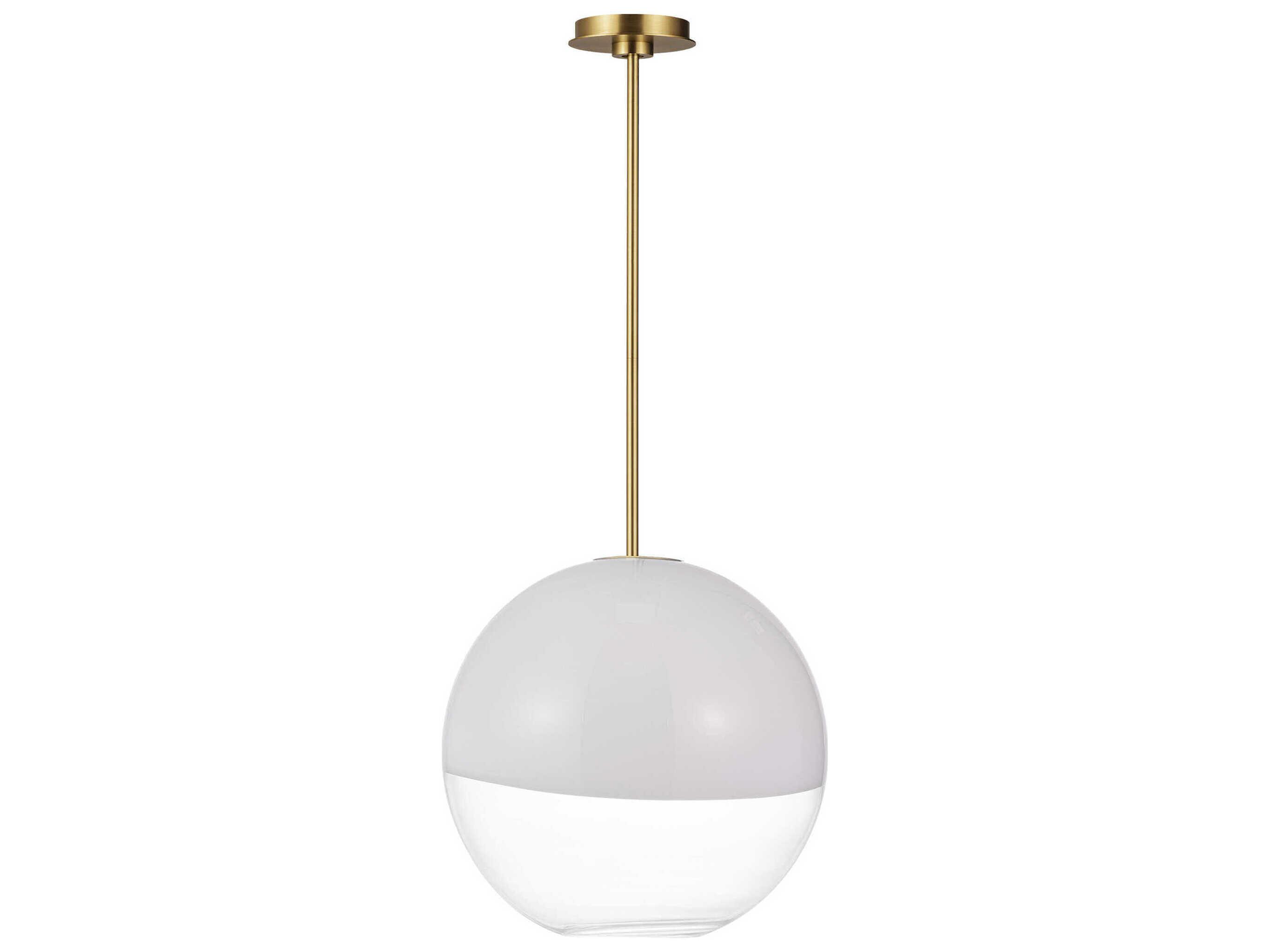 Visual Comfort Studio Torian 1-Light Burnished Brass Globe Pendant