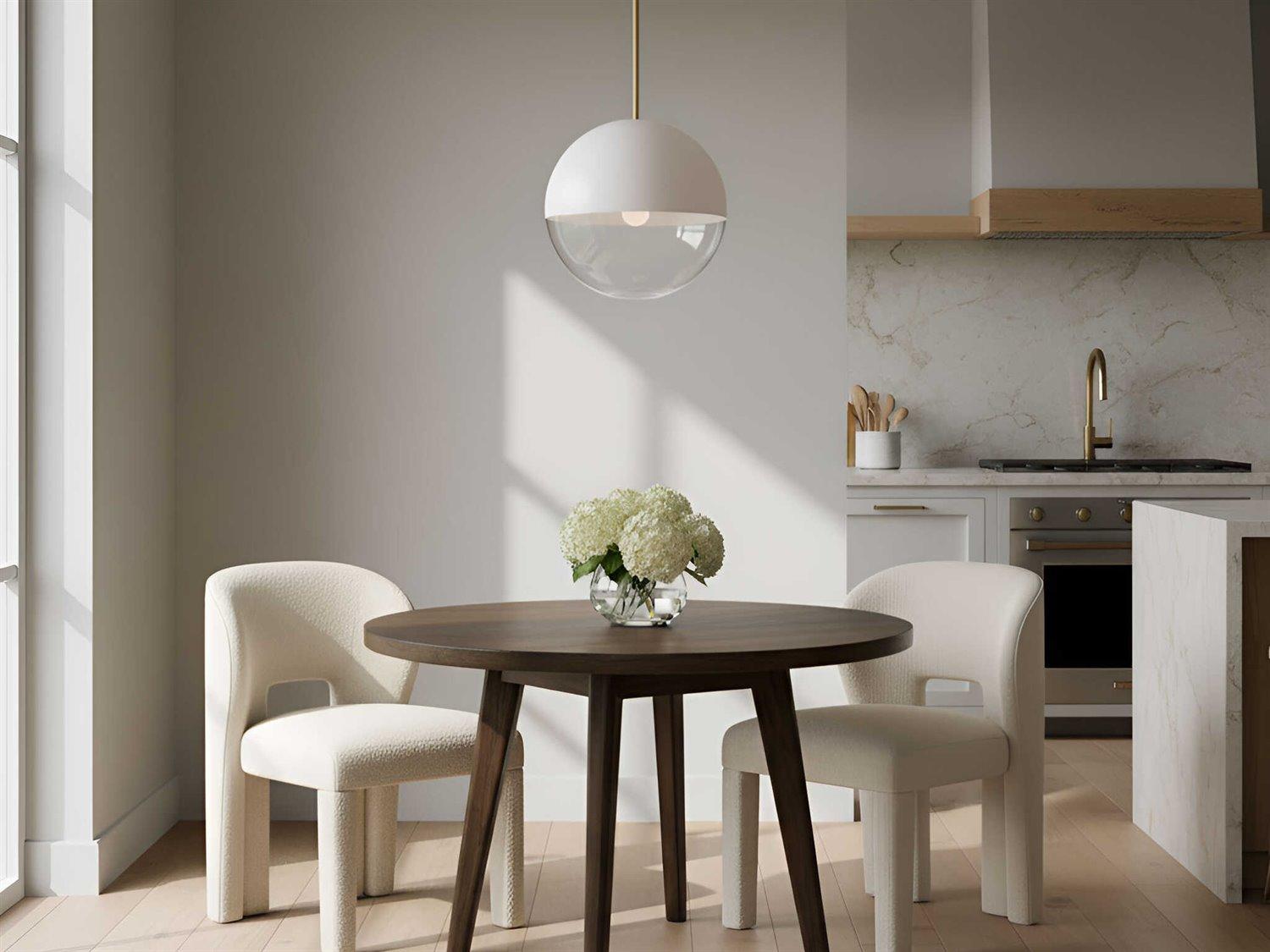 Visual Comfort Studio Torian 1-Light Burnished Brass Globe Pendant