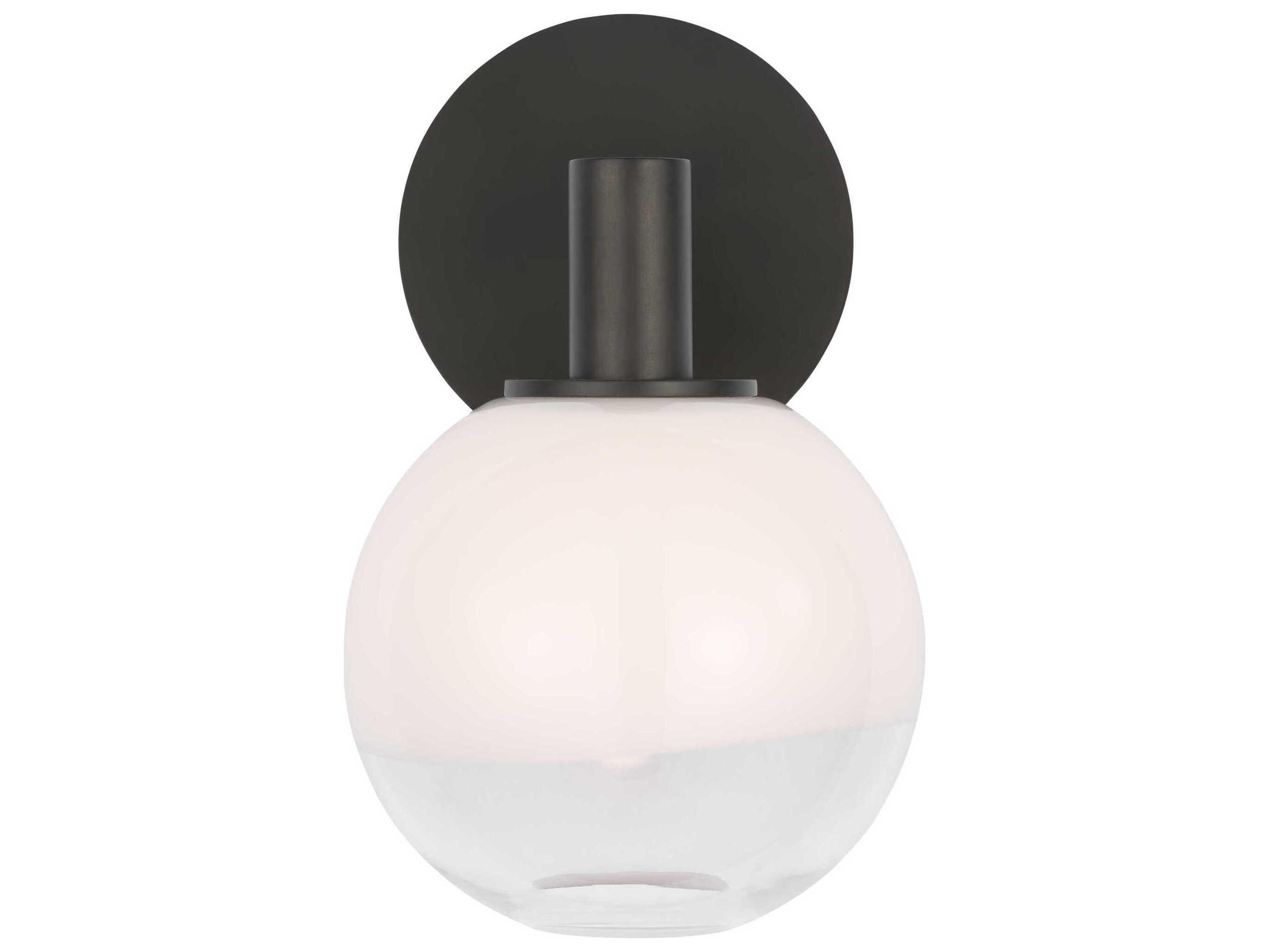 Visual Comfort Studio Torian 1-Light Aged Iron Black Wall Sconce