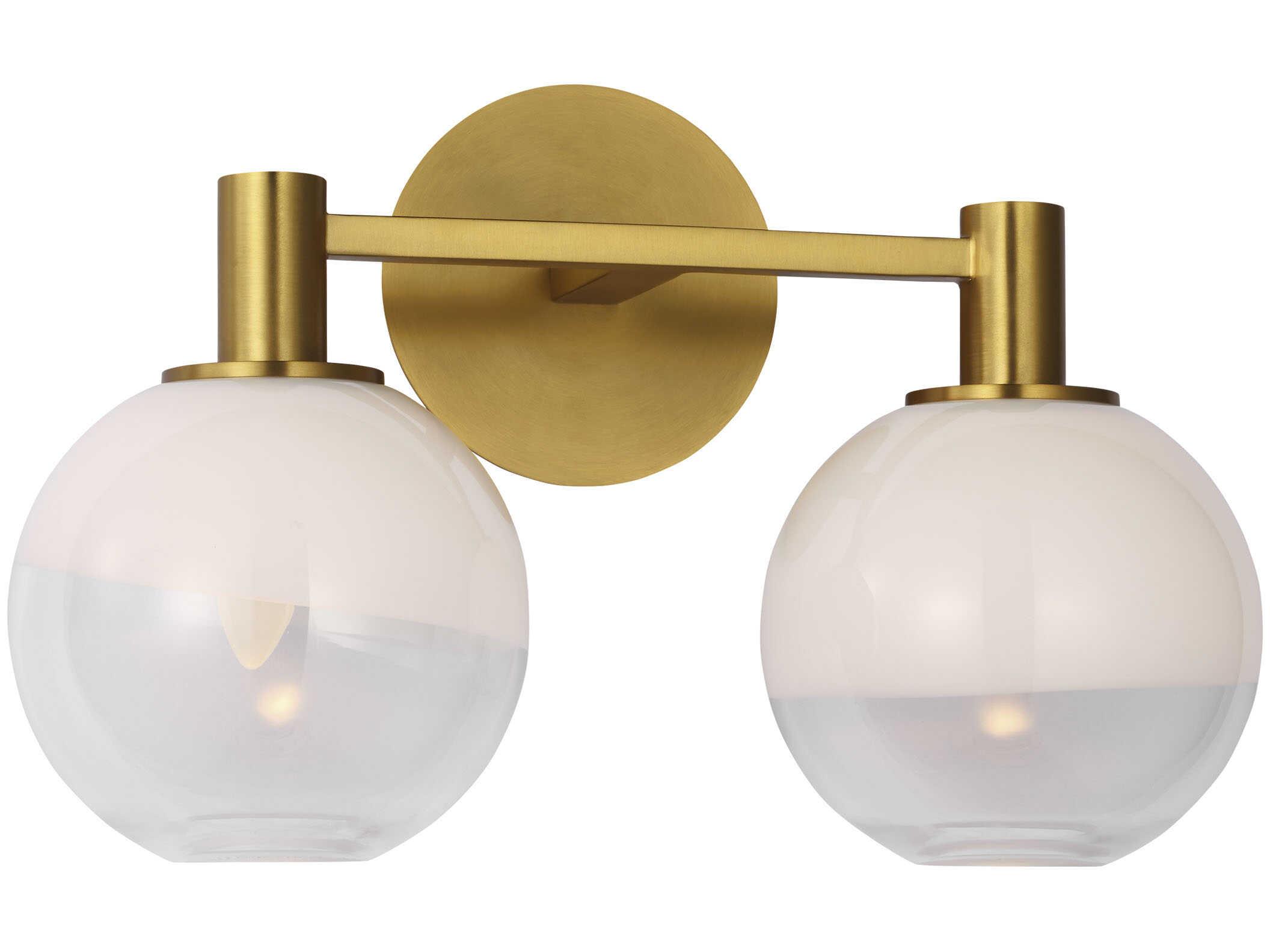 Visual Comfort Studio Torian 2-Light Burnished Brass Vanity Light
