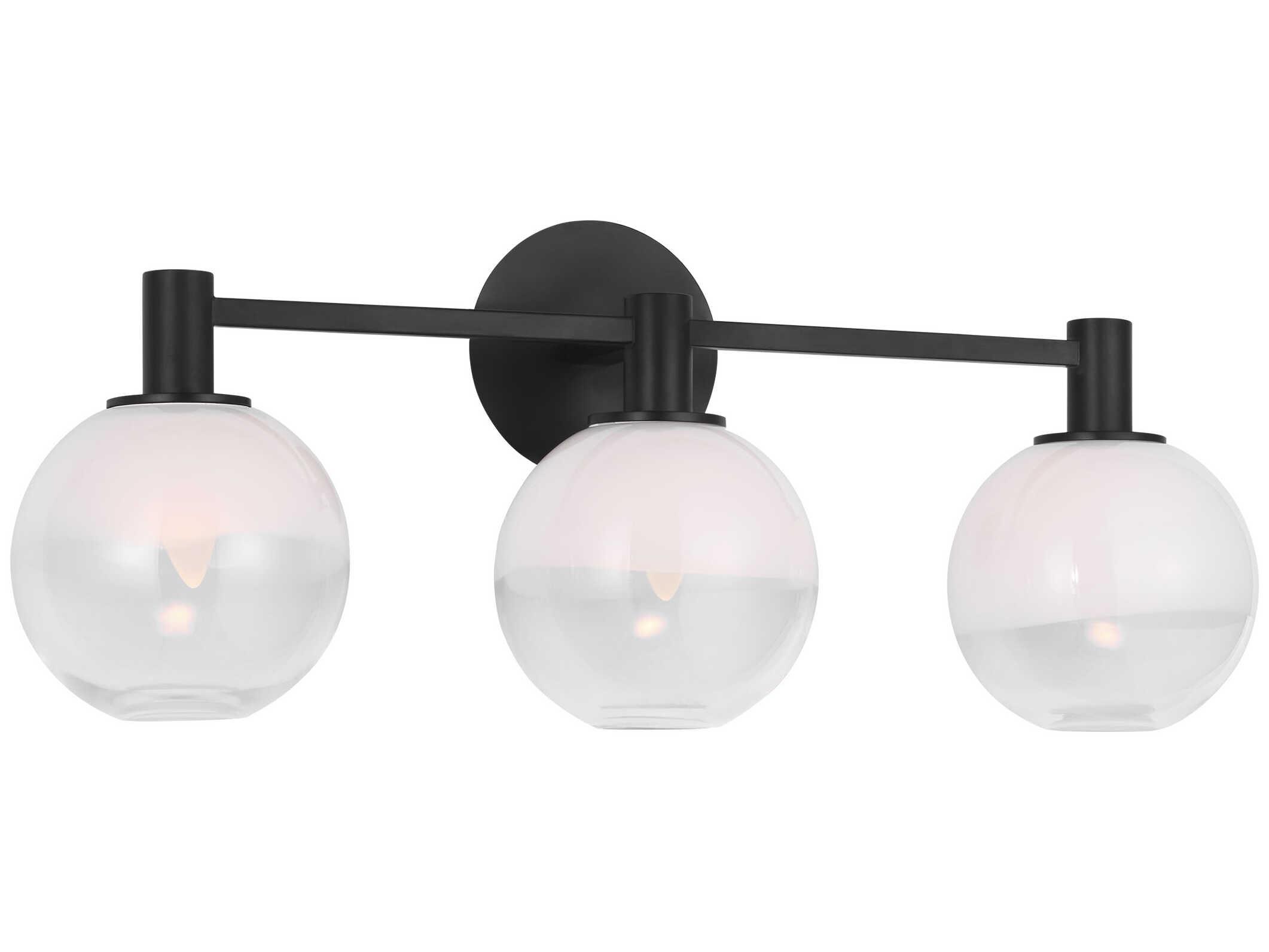 Visual Comfort Studio Torian 3-Light Aged Iron Black Vanity Light