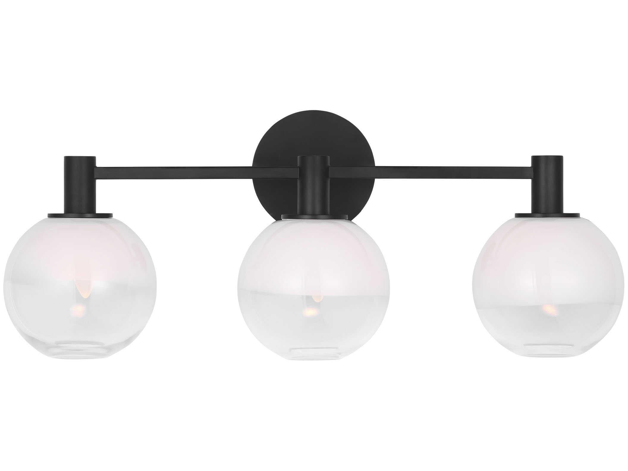 Visual Comfort Studio Torian 3-Light Aged Iron Black Vanity Light