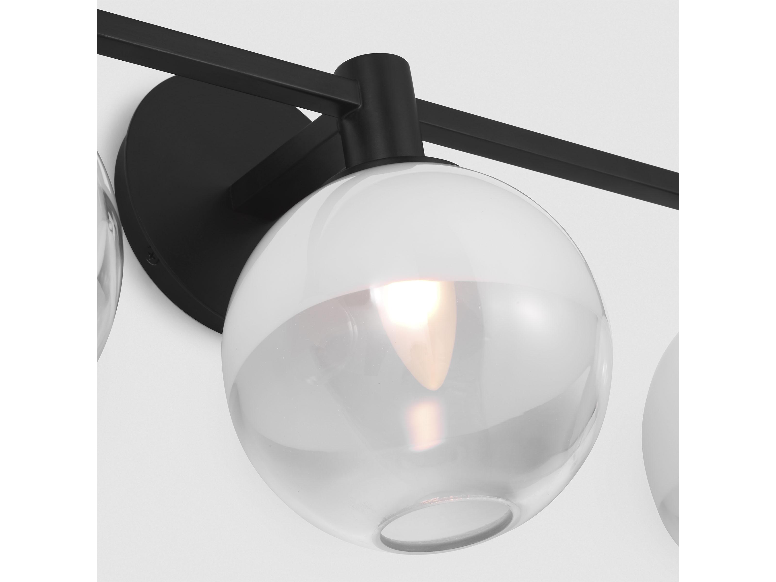 Visual Comfort Studio Torian 3-Light Aged Iron Black Vanity Light