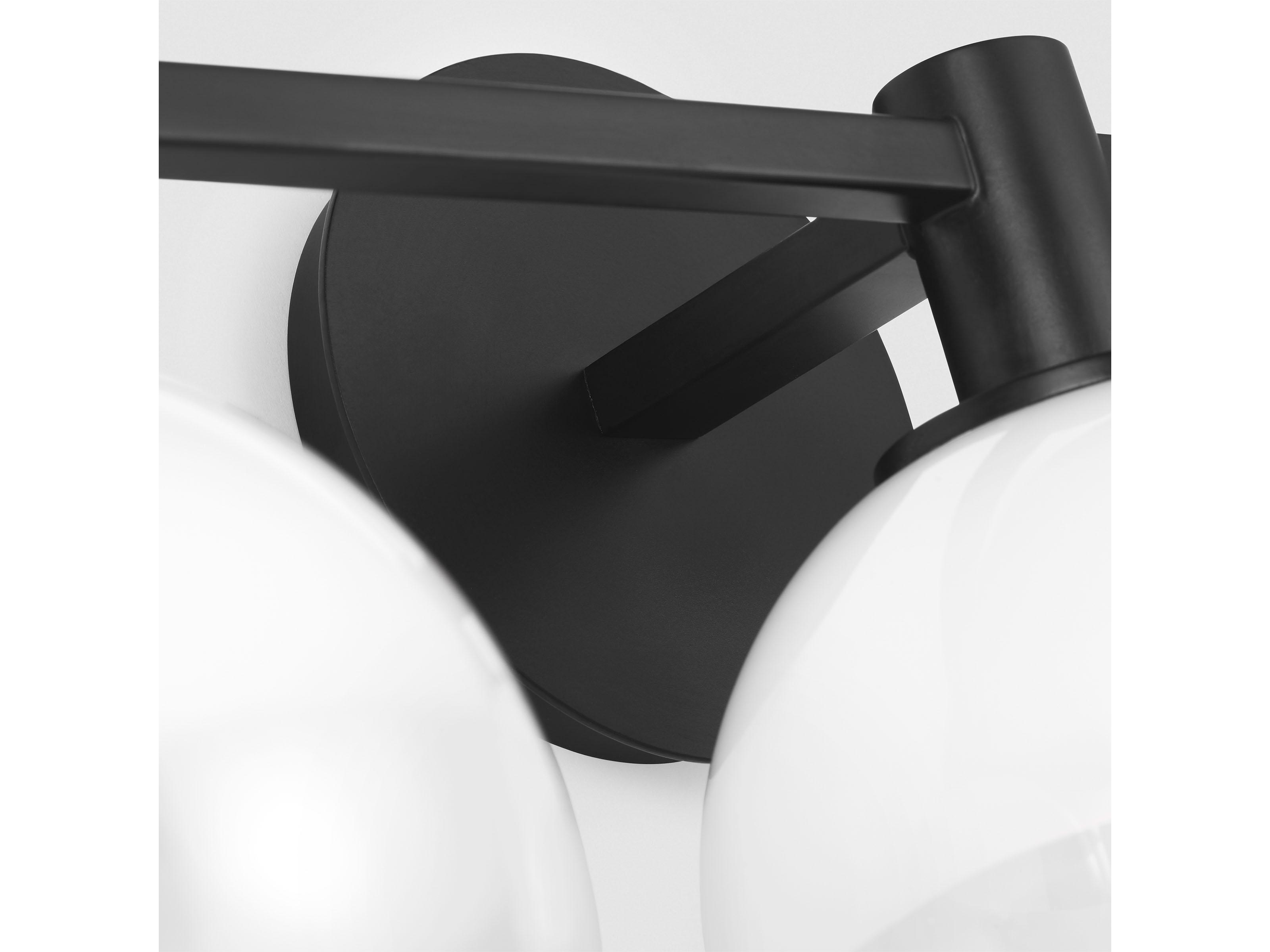 Visual Comfort Studio Torian 3-Light Aged Iron Black Vanity Light