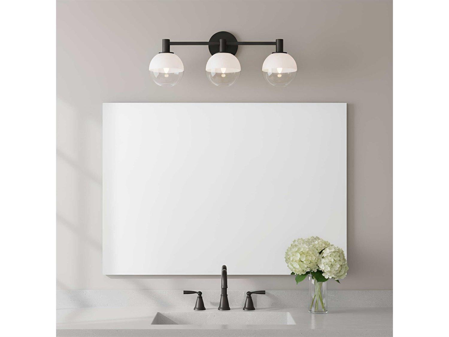 Visual Comfort Studio Torian 3-Light Aged Iron Black Vanity Light