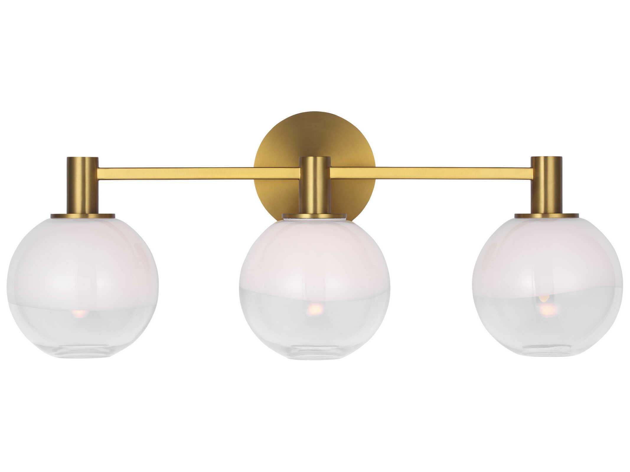 Visual Comfort Studio Torian 3-Light Burnished Brass Vanity Light