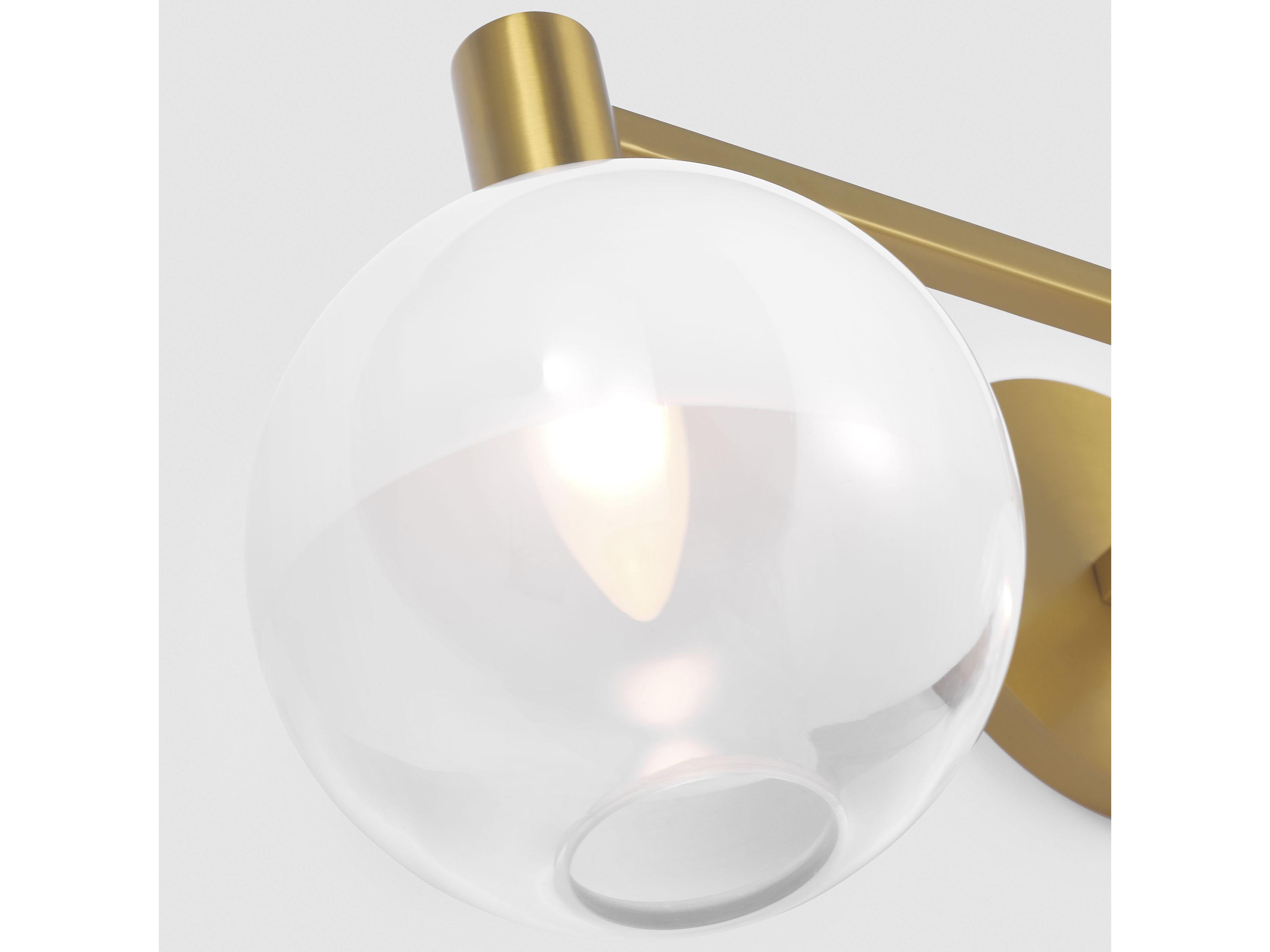 Visual Comfort Studio Torian 3-Light Burnished Brass Vanity Light