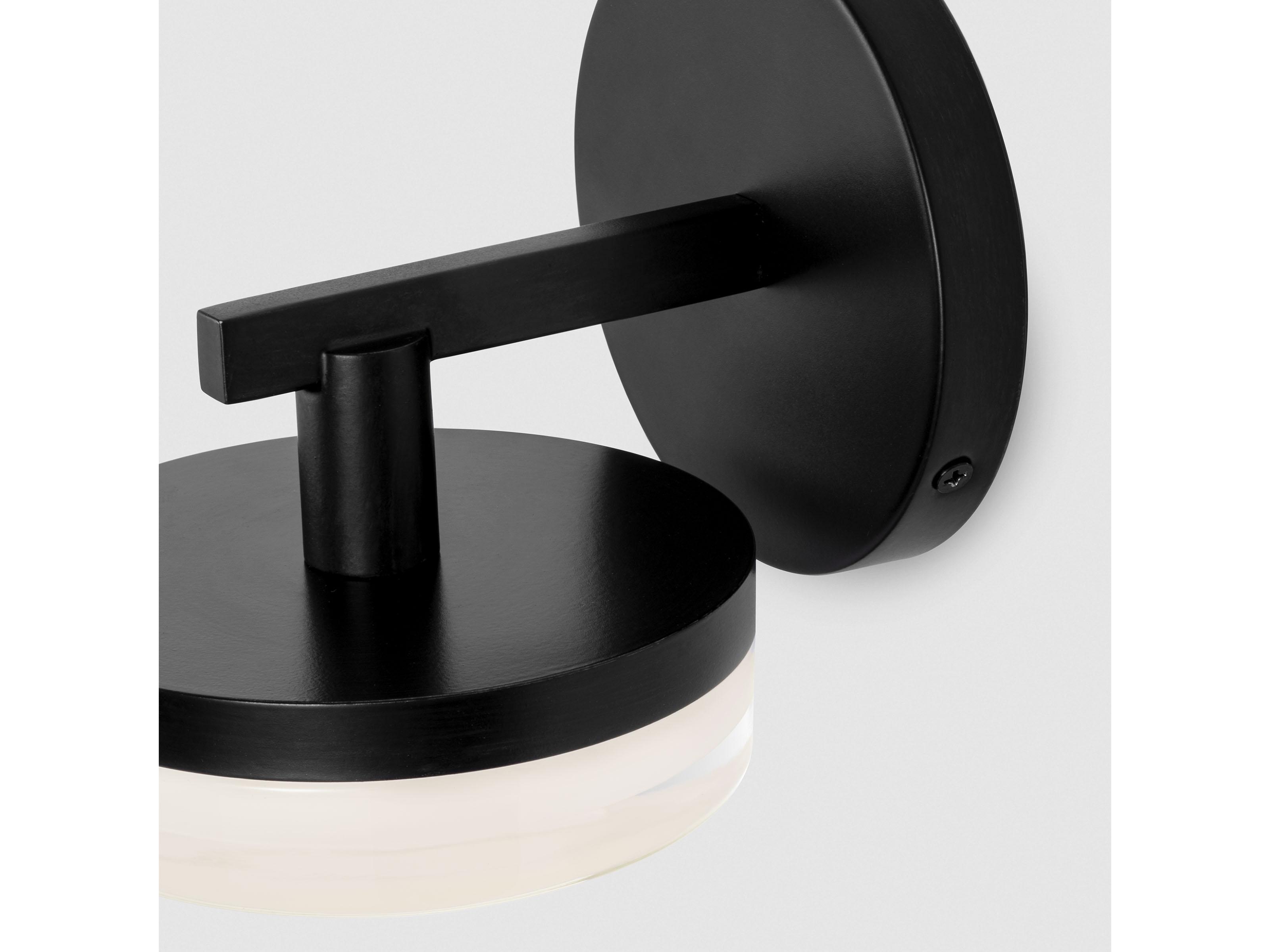 Visual Comfort Studio Khan 1-Light Aged Iron Black Wall Sconce