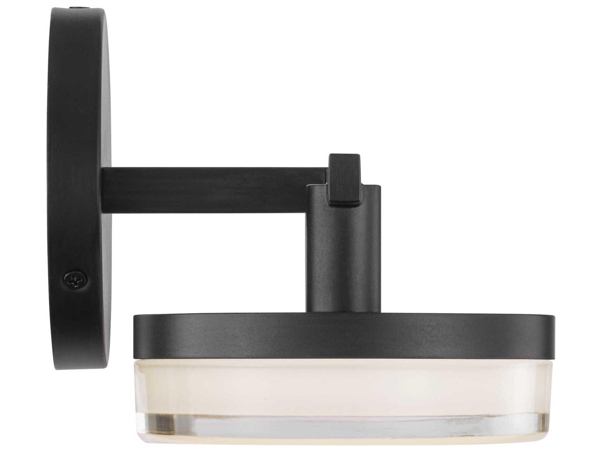 Visual Comfort Studio Khan 2-Light Aged Iron Black Vanity Light