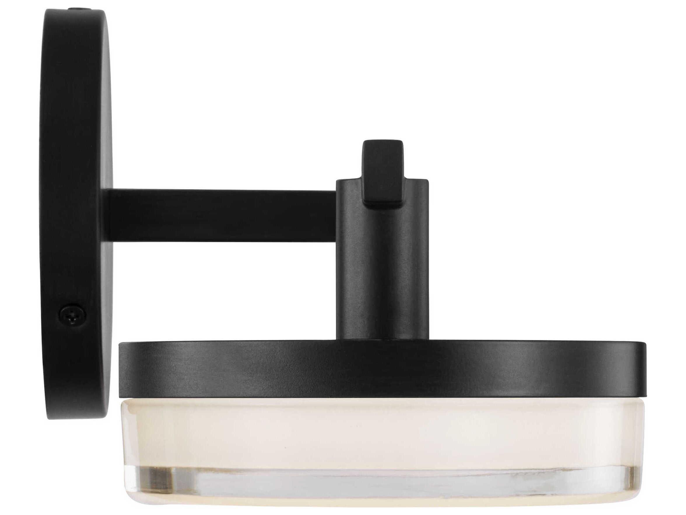 Visual Comfort Studio Khan 3-Light Aged Iron Black Vanity Light