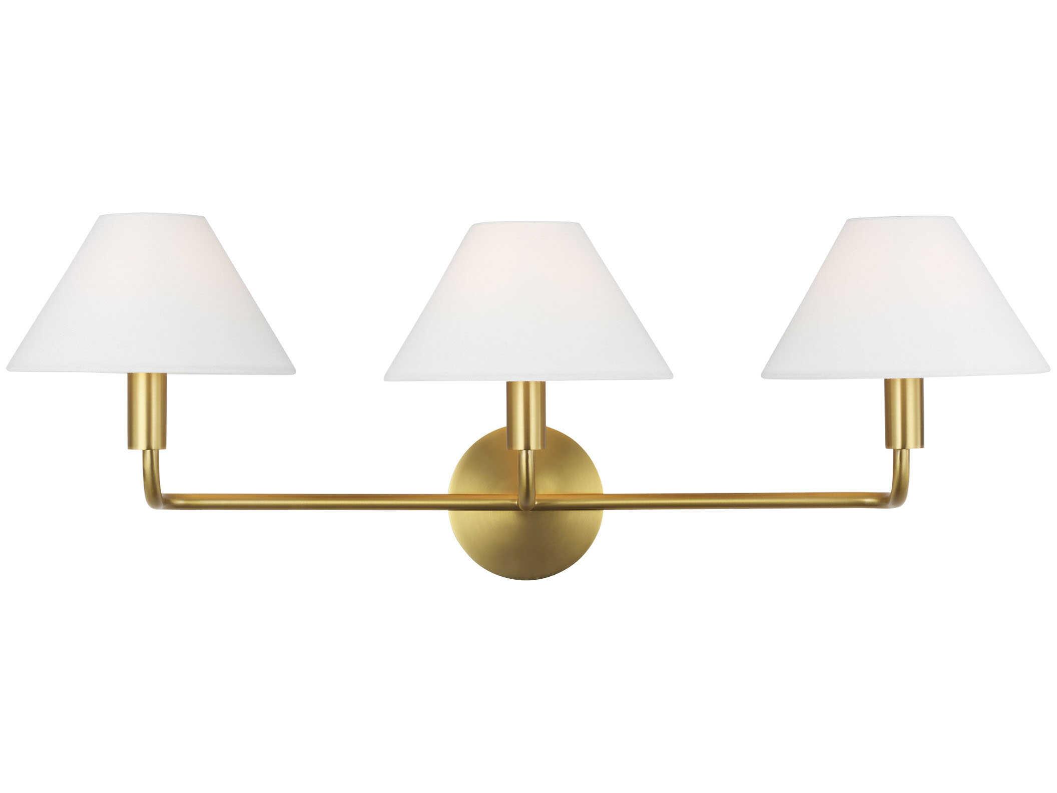 Visual Comfort Studio Colfax 3-Light Burnished Brass Vanity Light