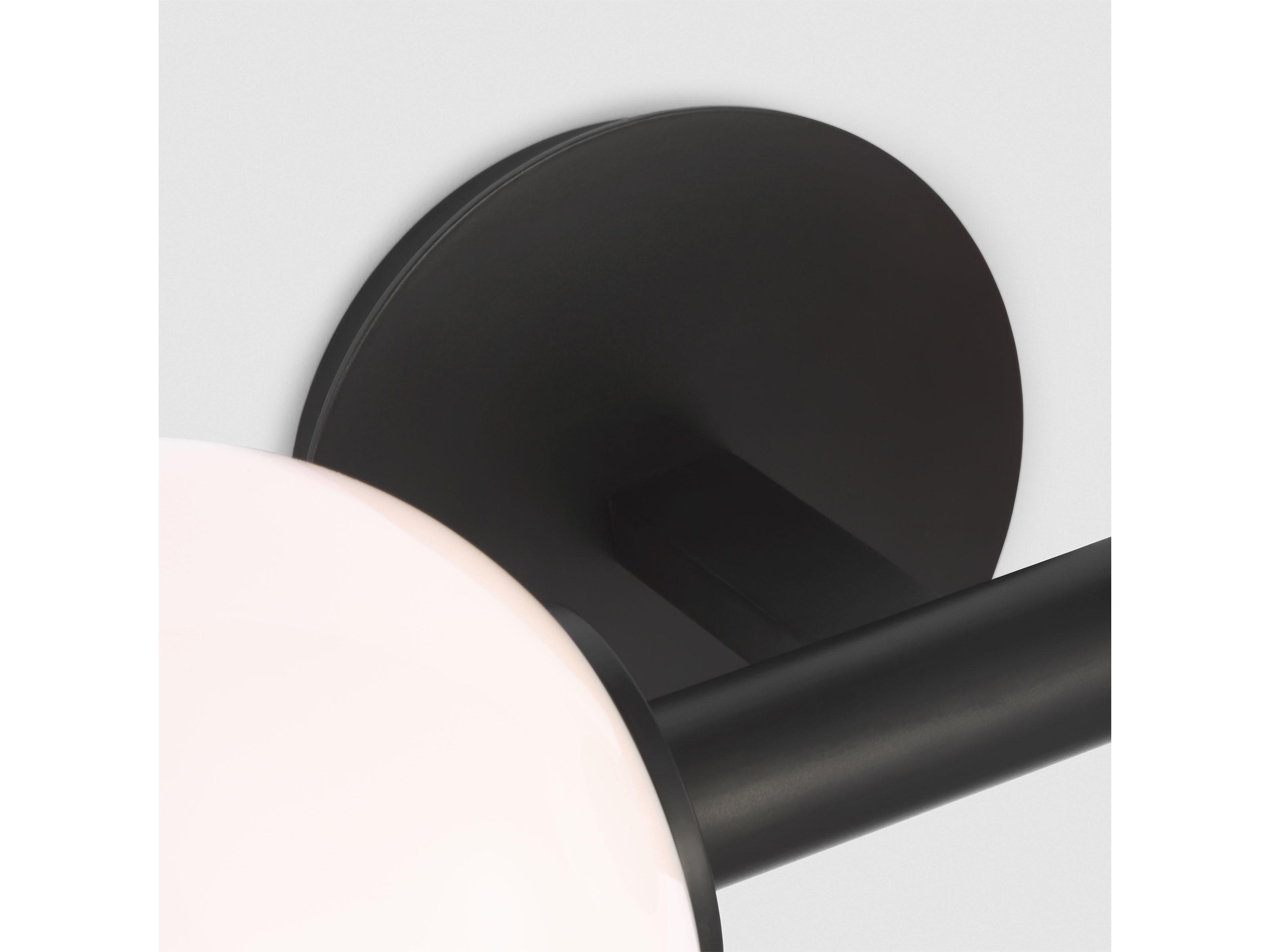 Visual Comfort Studio Torian 2-Light Aged Iron Black Vanity Light