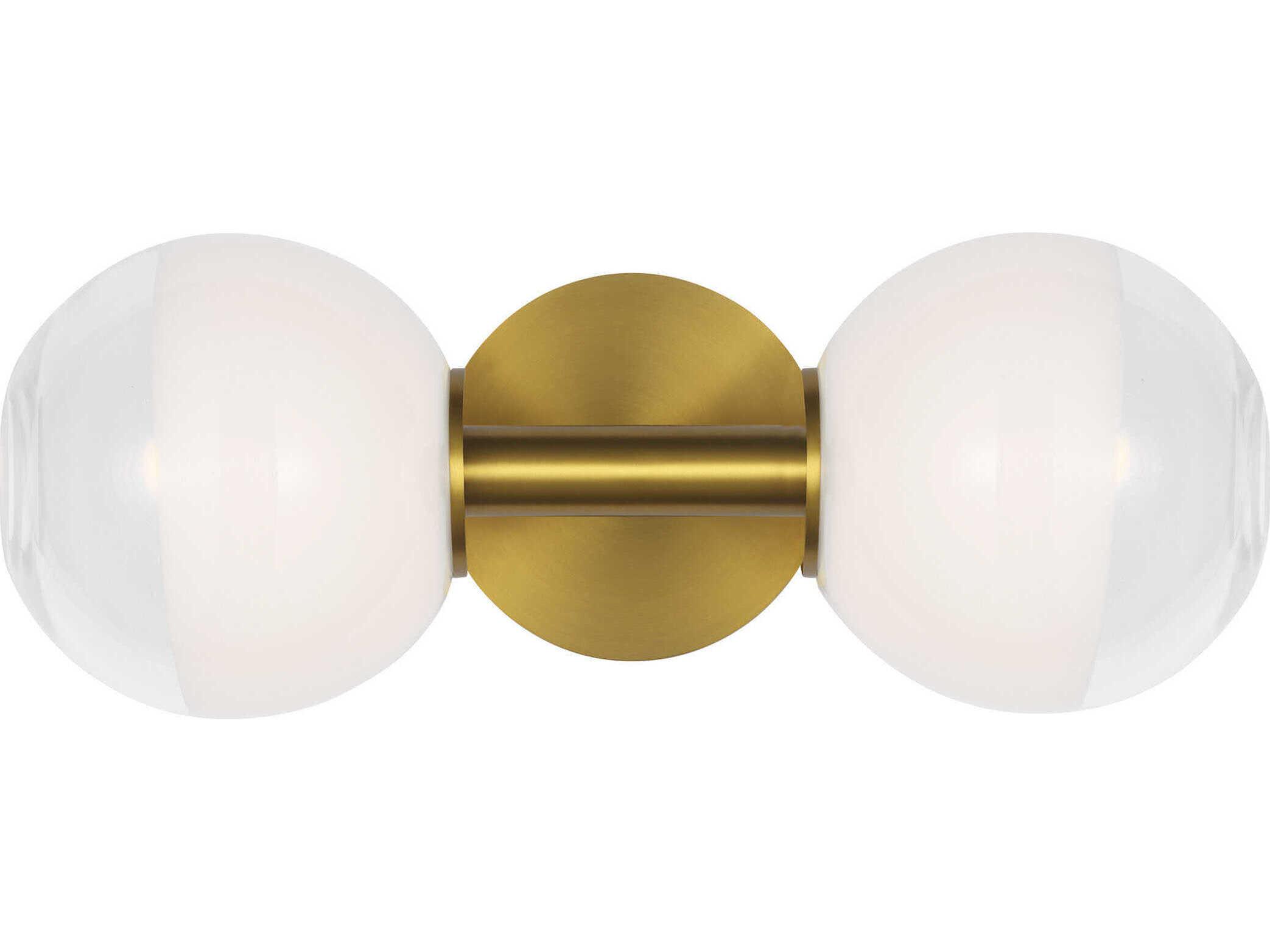 Visual Comfort Studio Torian 2-Light Burnished Brass Vanity Light