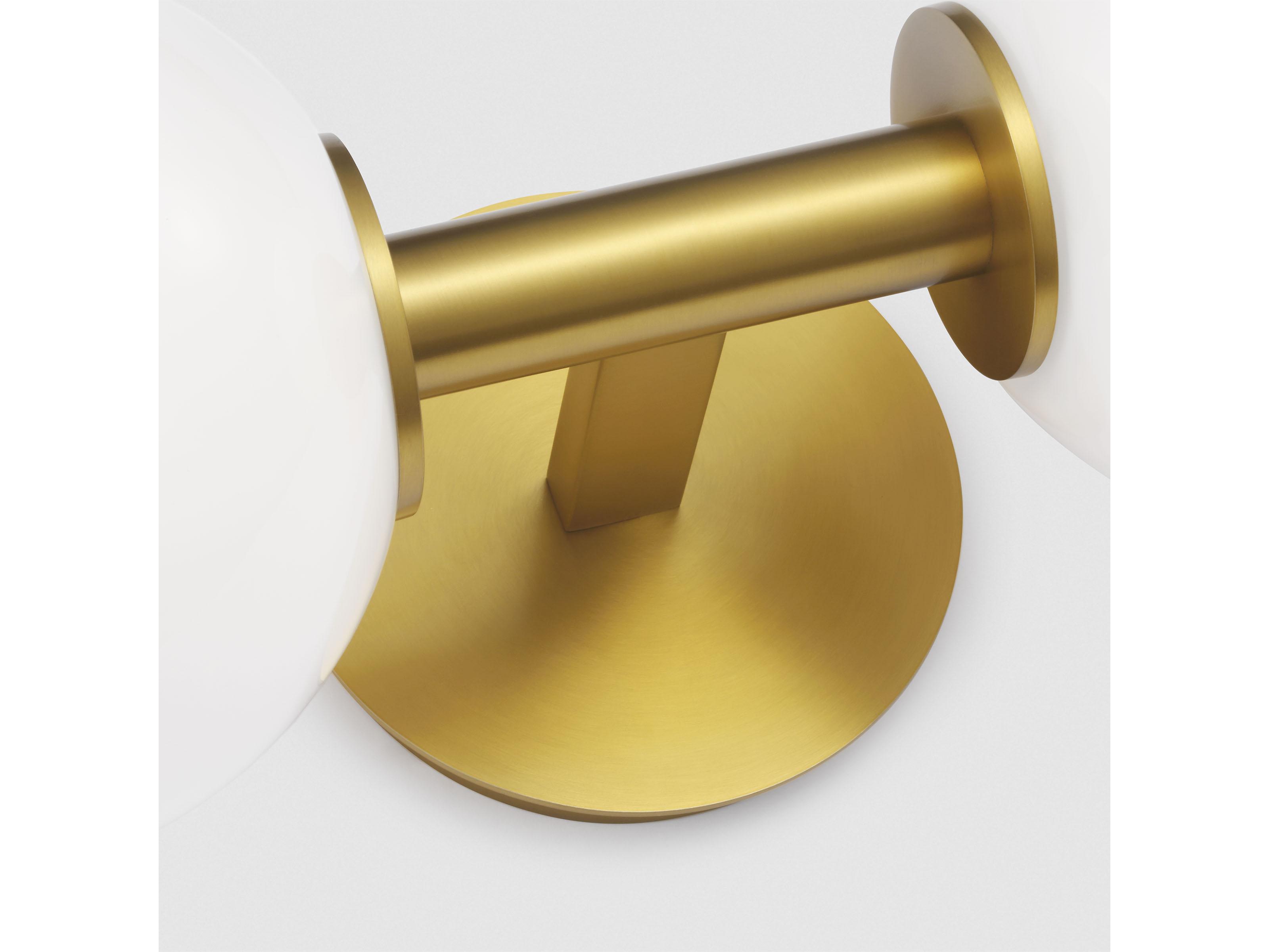 Visual Comfort Studio Torian 2-Light Burnished Brass Vanity Light