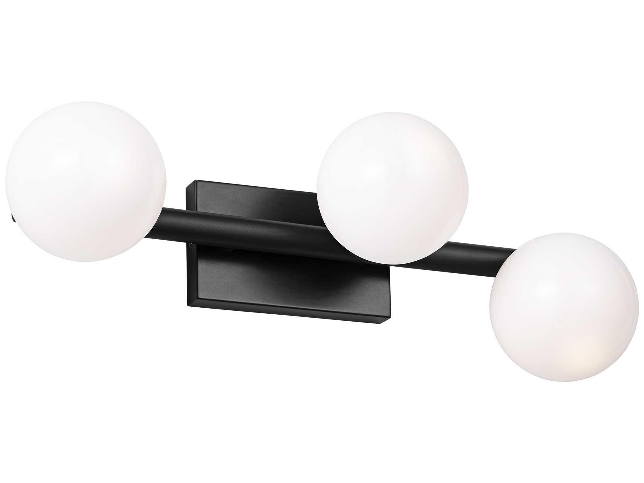 Visual Comfort Studio Altair 3-Light Aged Iron Black Vanity Light