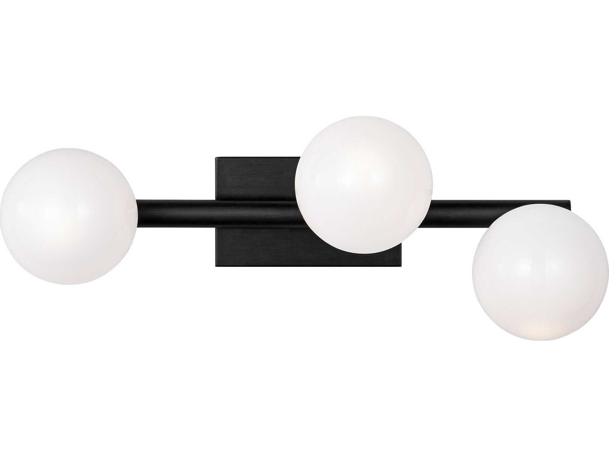 Visual Comfort Studio Altair 3-Light Aged Iron Black Vanity Light