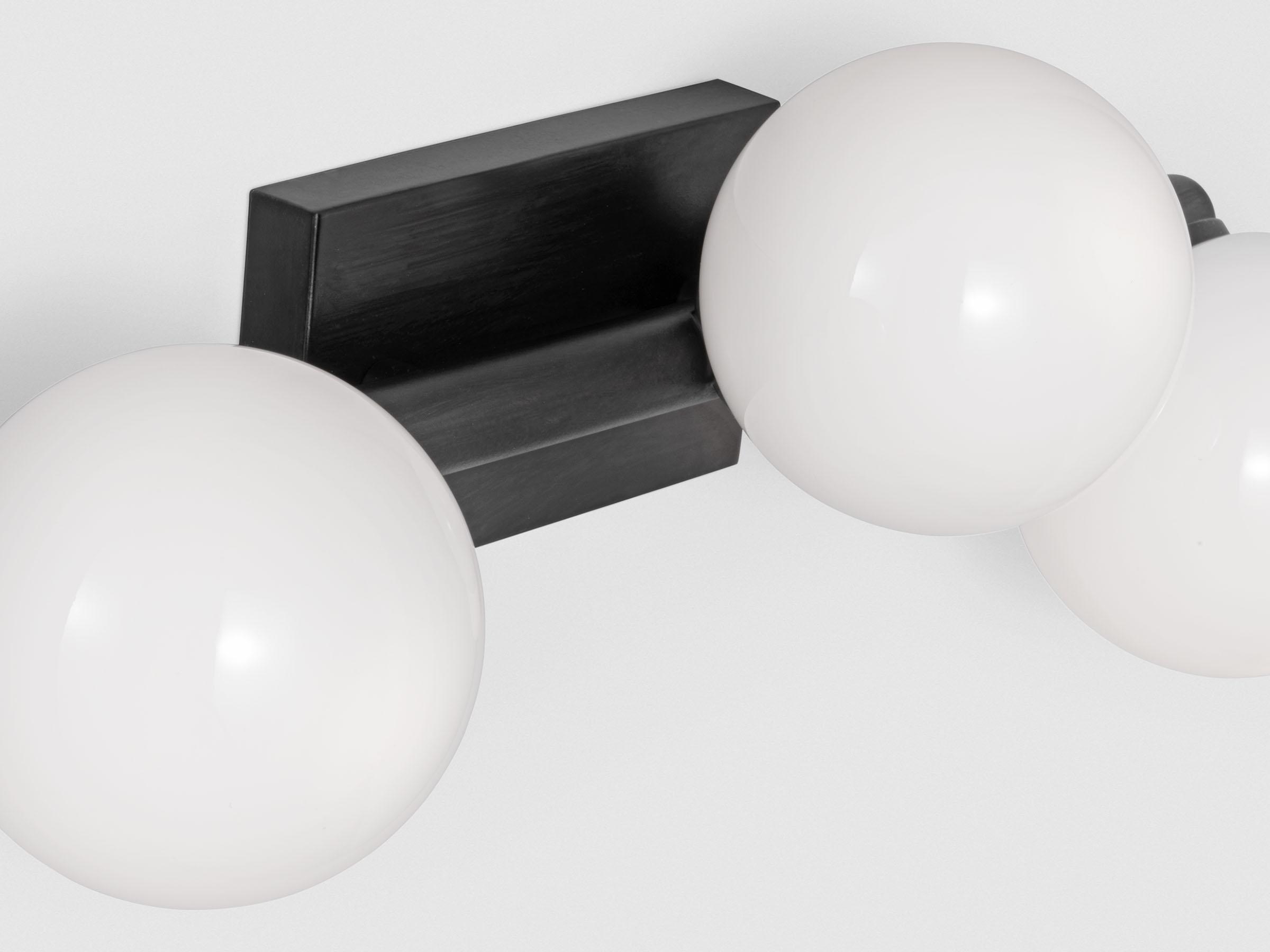 Visual Comfort Studio Altair 3-Light Aged Iron Black Vanity Light