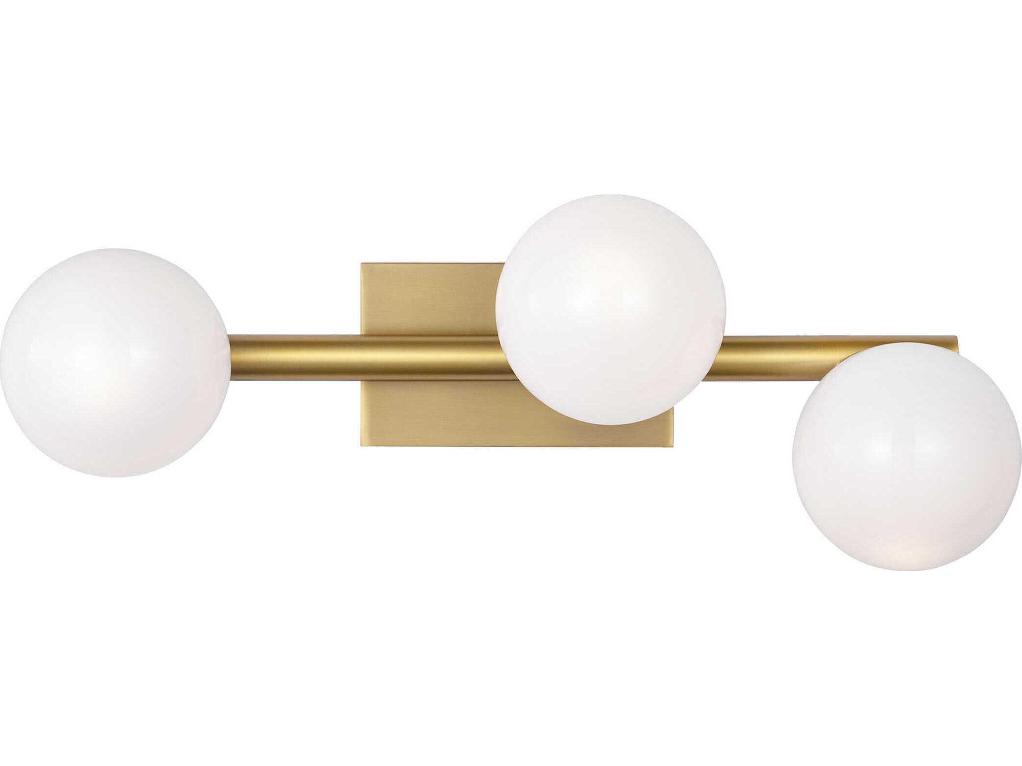 Visual Comfort Studio Altair 3-Light Burnished Brass Vanity Light