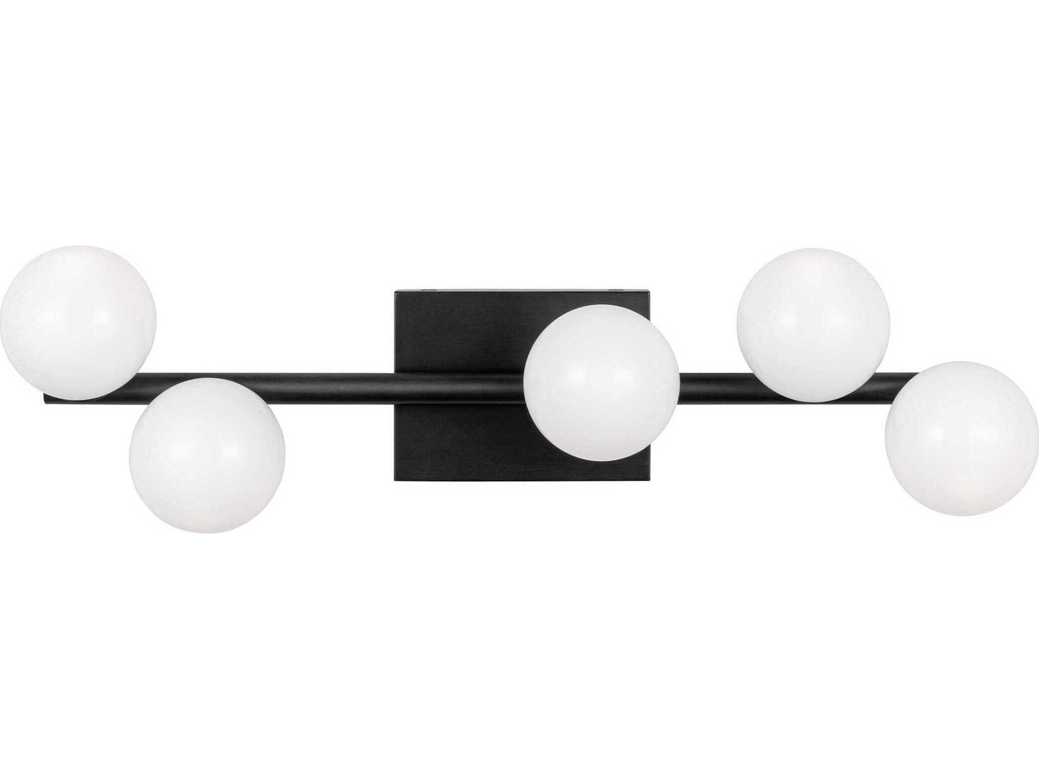 Visual Comfort Studio Altair 5-Light Aged Iron Black Vanity Light