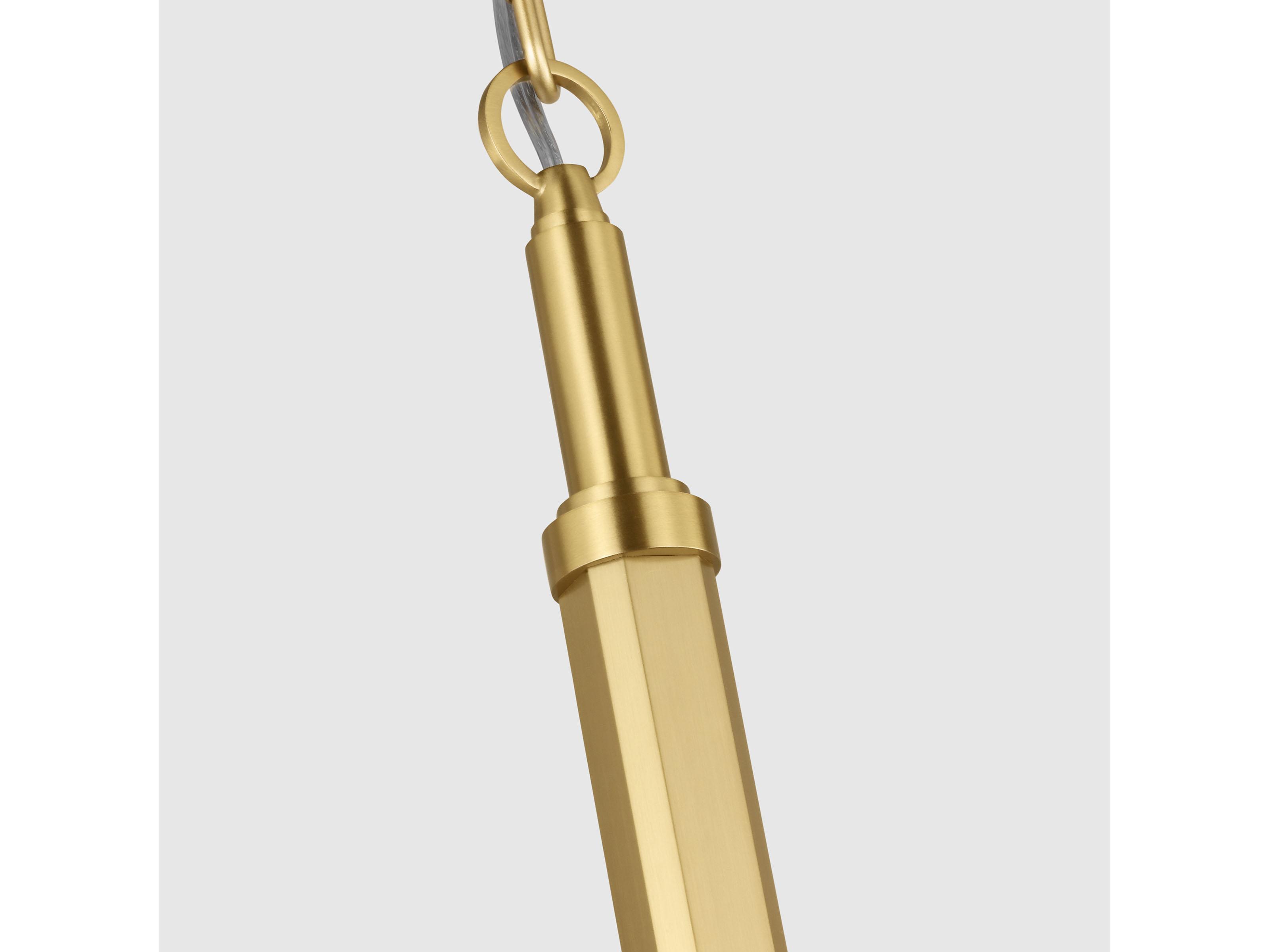 Visual Comfort Studio Danica 4-Light Burnished Brass Candelabra Cylinder Chandelier