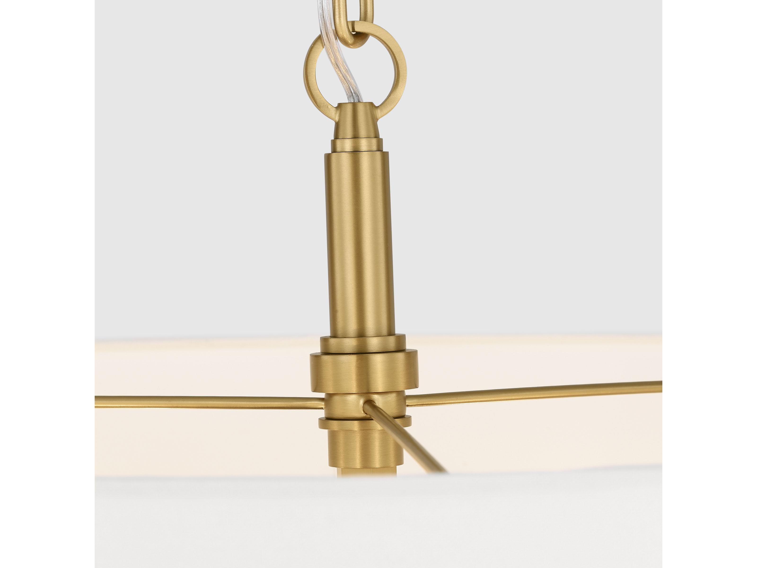 Visual Comfort Studio Danica 6-Light Burnished Brass Candelabra Drum Chandelier