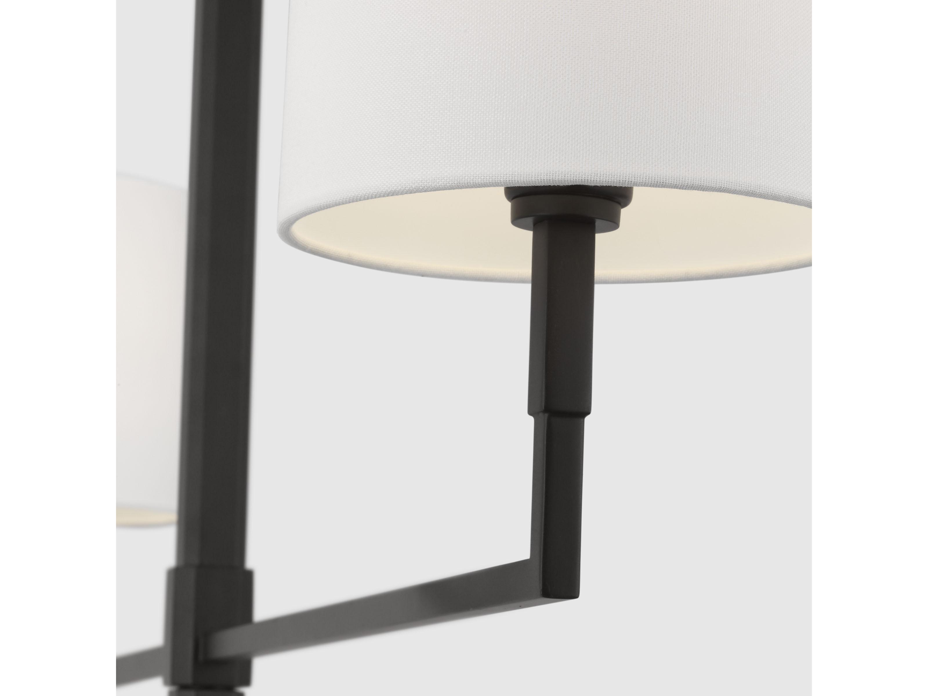 Visual Comfort Studio Danica 2-Light Aged Iron Black Linear Island Pendant