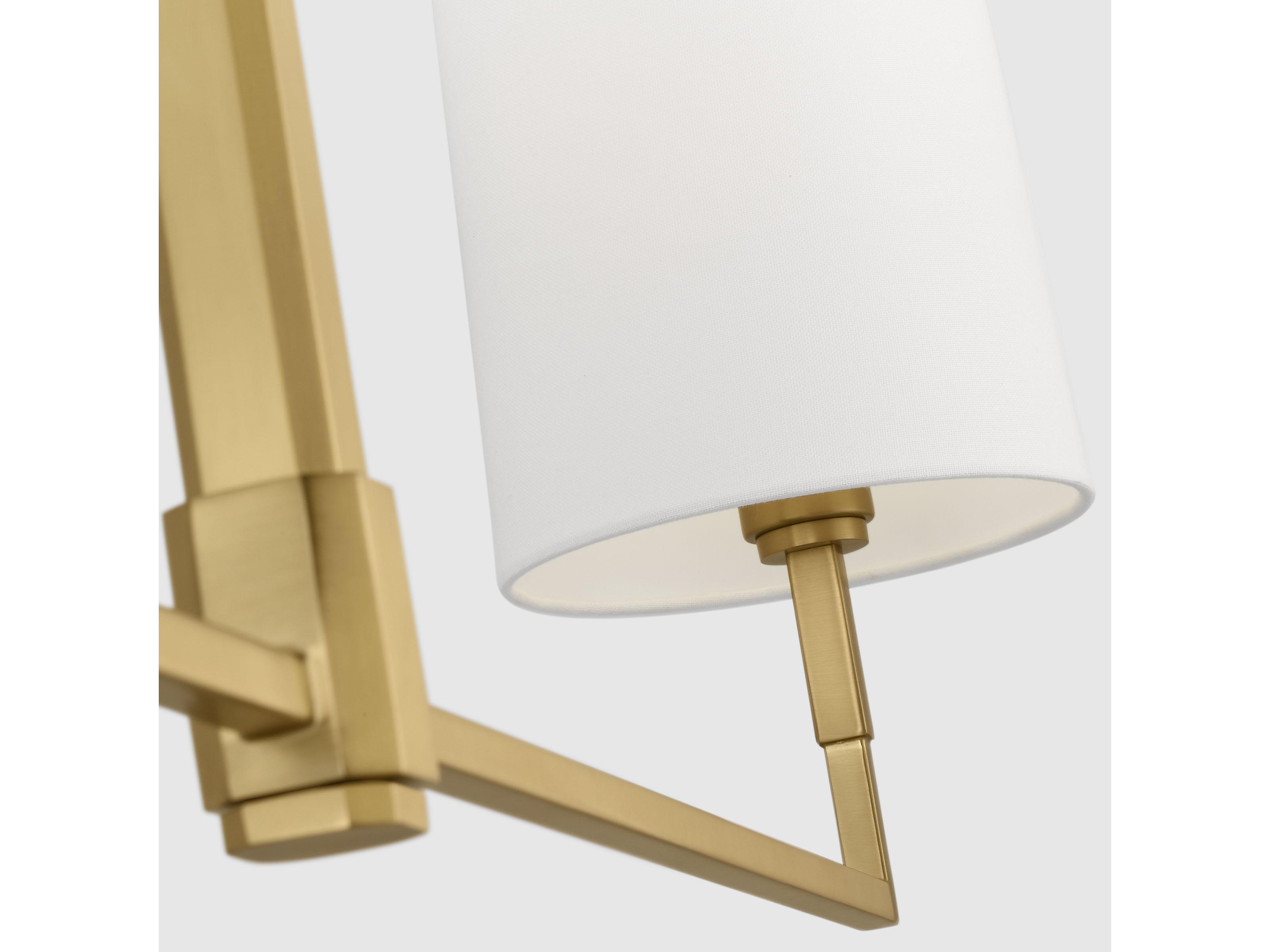 Visual Comfort Studio Danica 2-Light Burnished Brass Linear Island Pendant