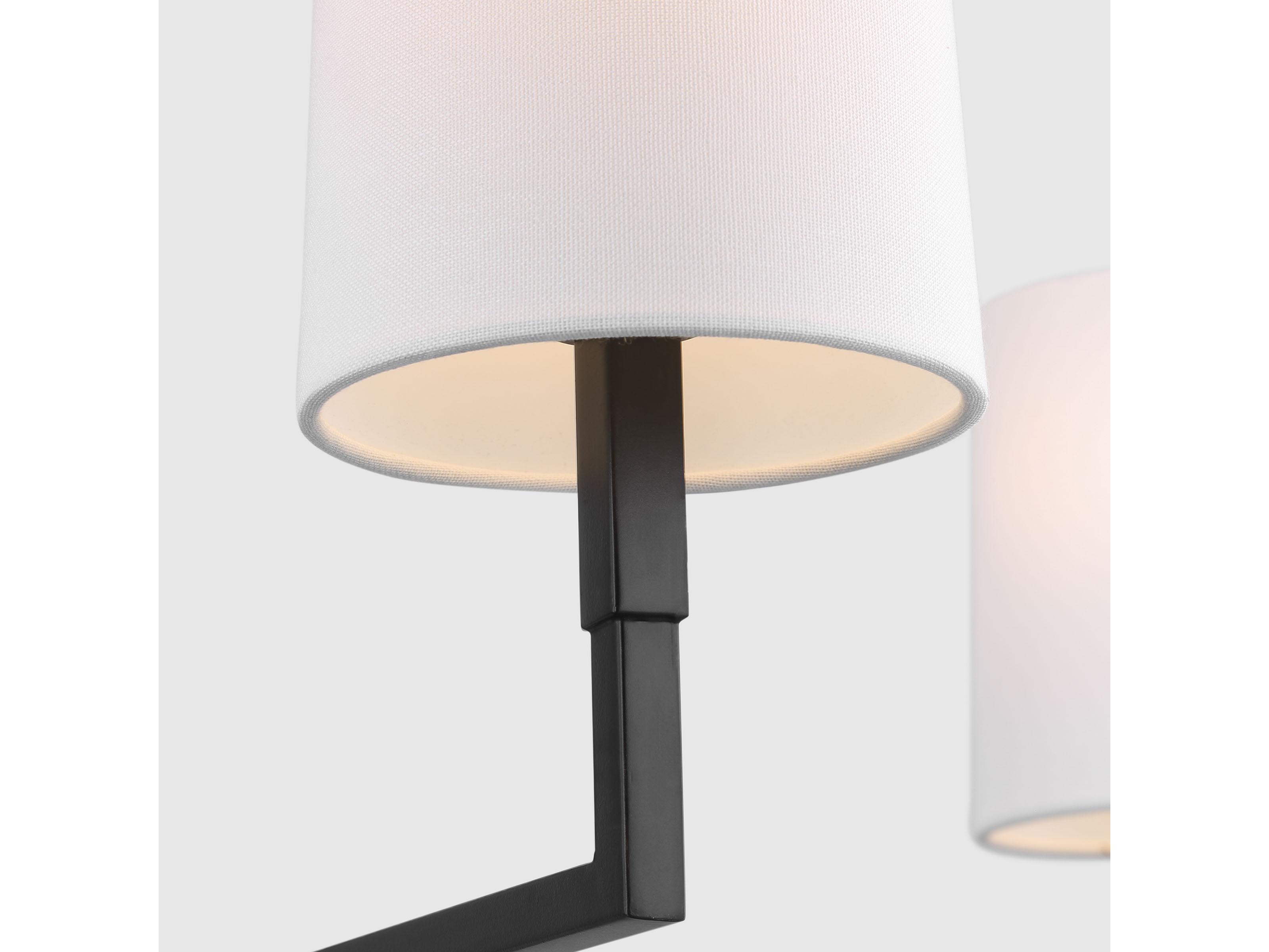 Visual Comfort Studio Danica 4-Light Aged Iron Black Candelabra Cylinder Chandelier