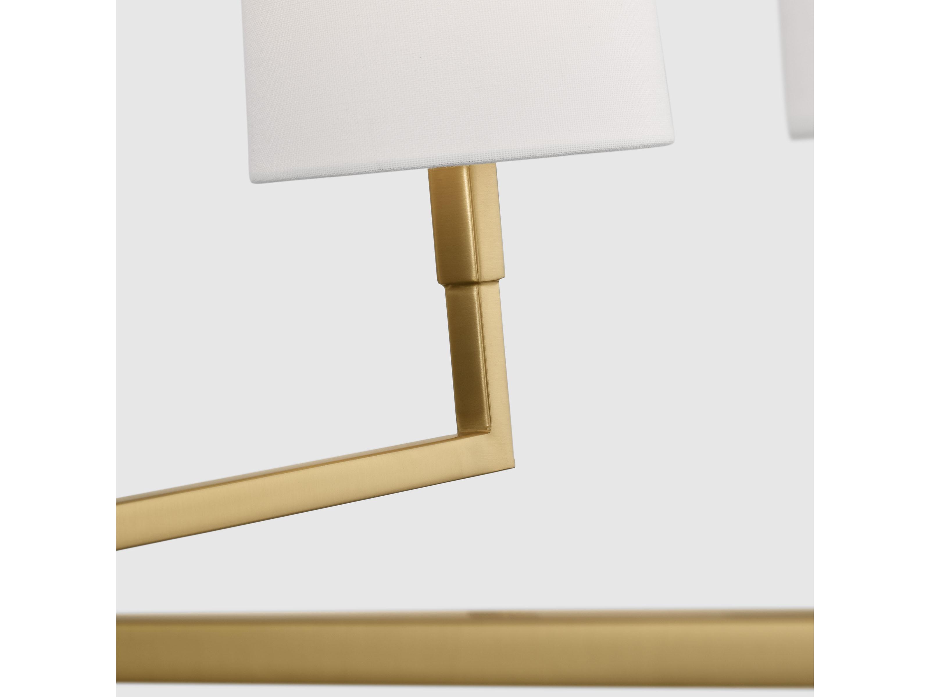 Visual Comfort Studio Danica 4-Light Burnished Brass Candelabra Cylinder Chandelier