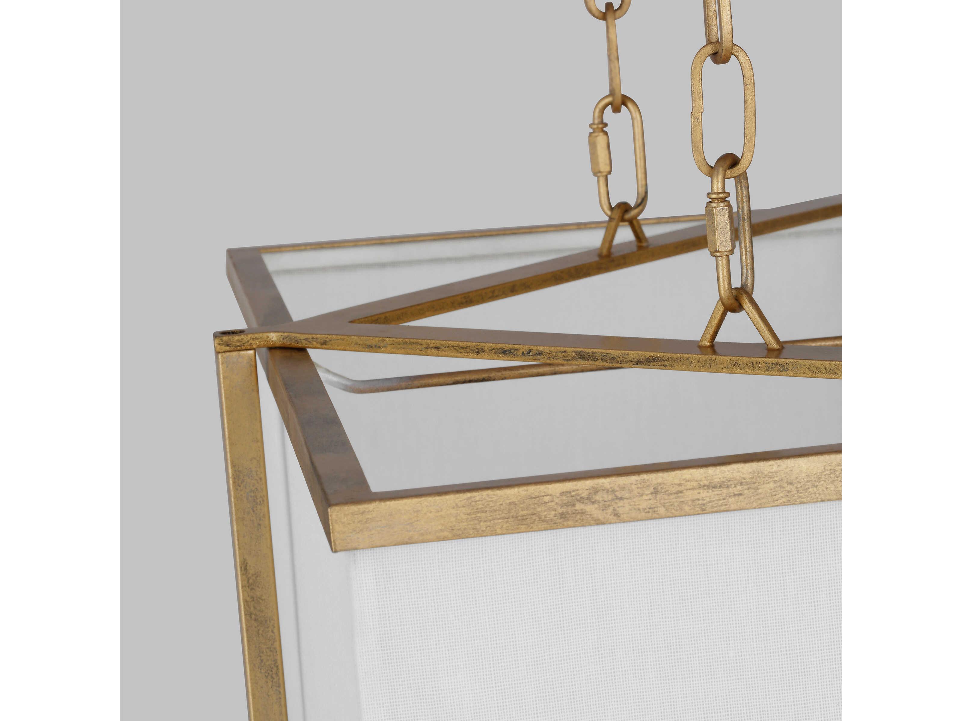 Visual Comfort Studio Dresden 4-Light Coastal Gild Gold Pendant