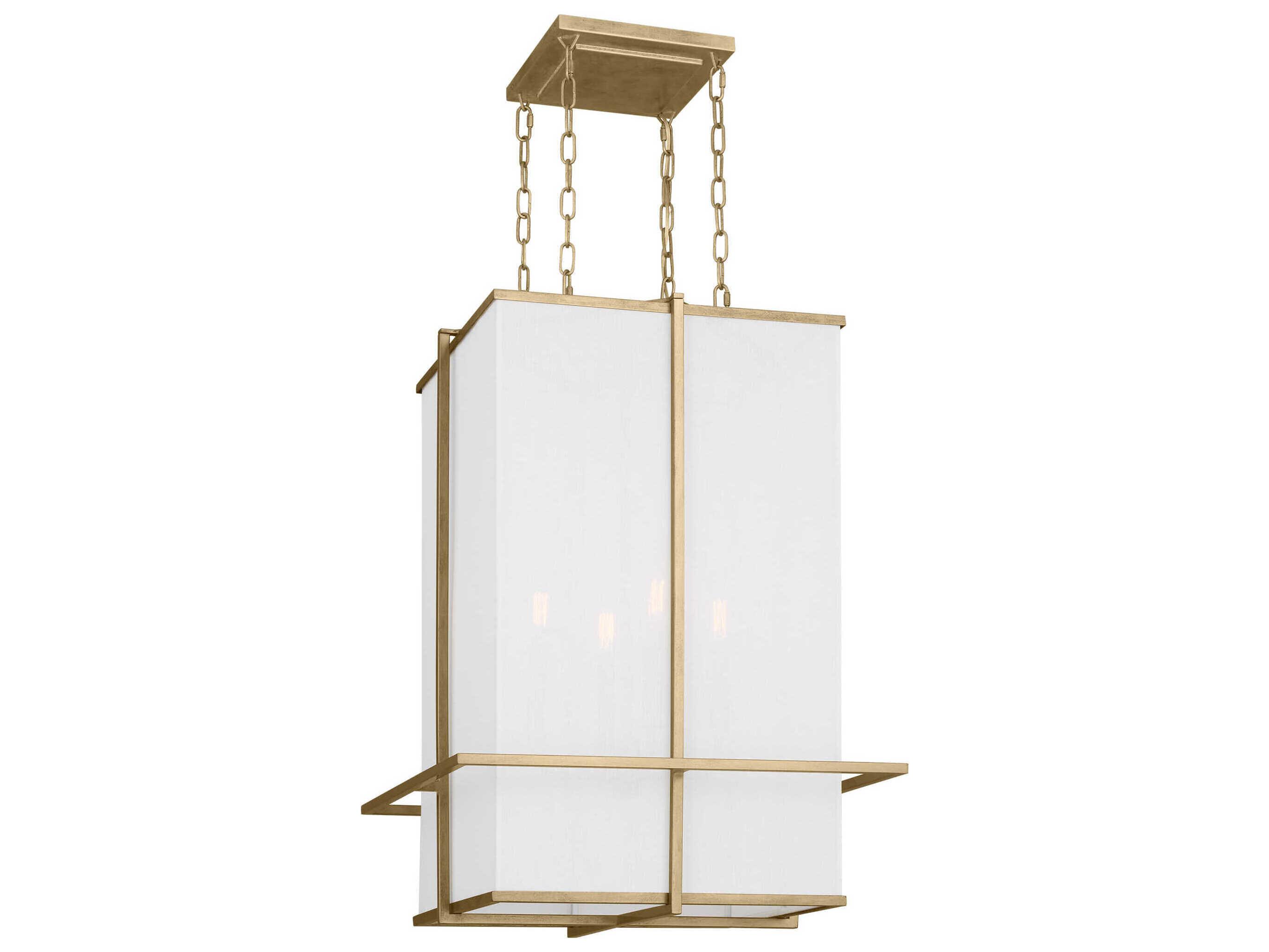 Visual Comfort Studio Dresden 4-Light Coastal Gild Gold Pendant
