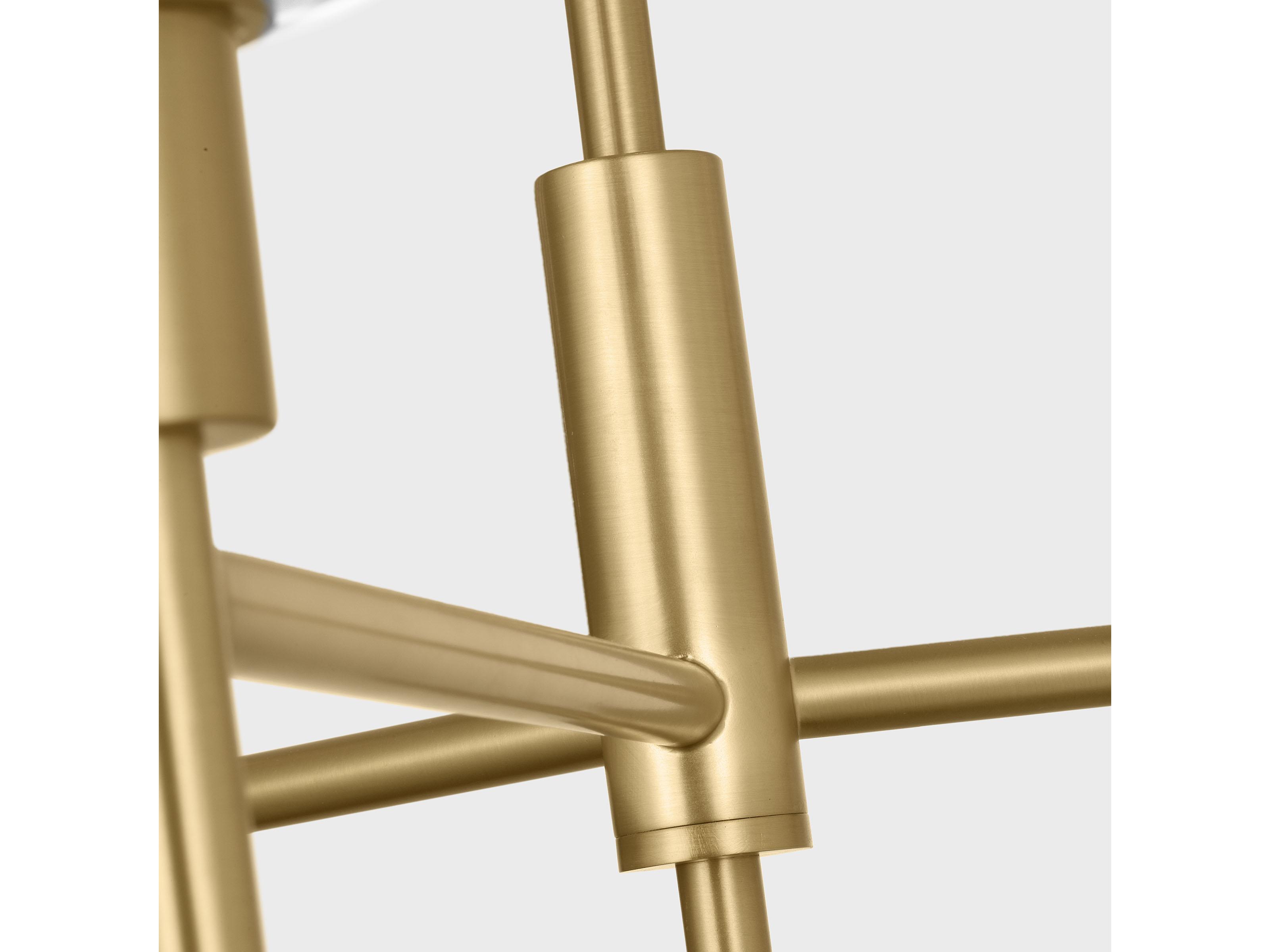 Visual Comfort Studio Hartley 3-Light Burnished Brass Candelabra Chandelier