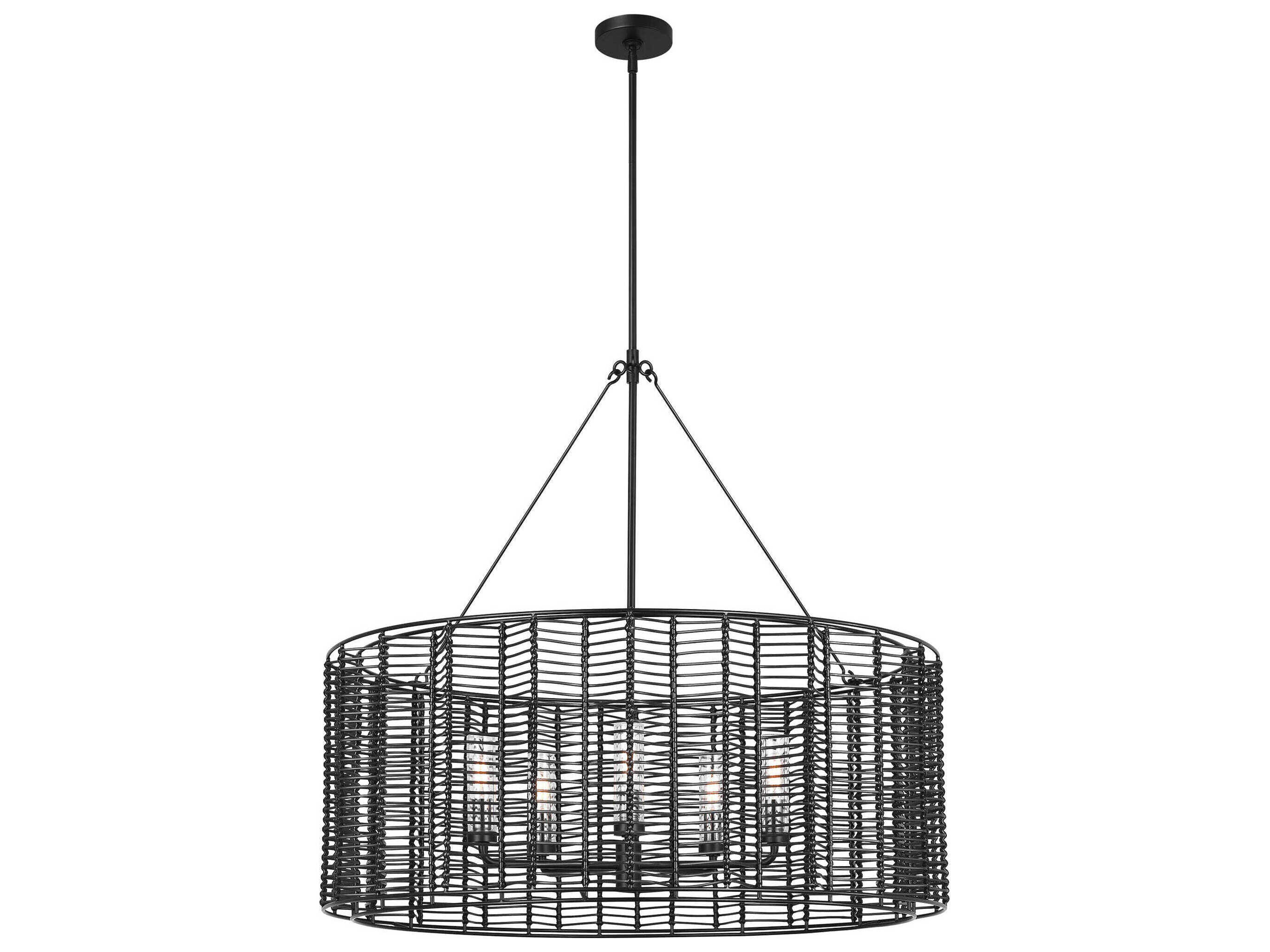 Visual Comfort Studio Winslow 5-Light Midnight Black Candelabra Chandelier