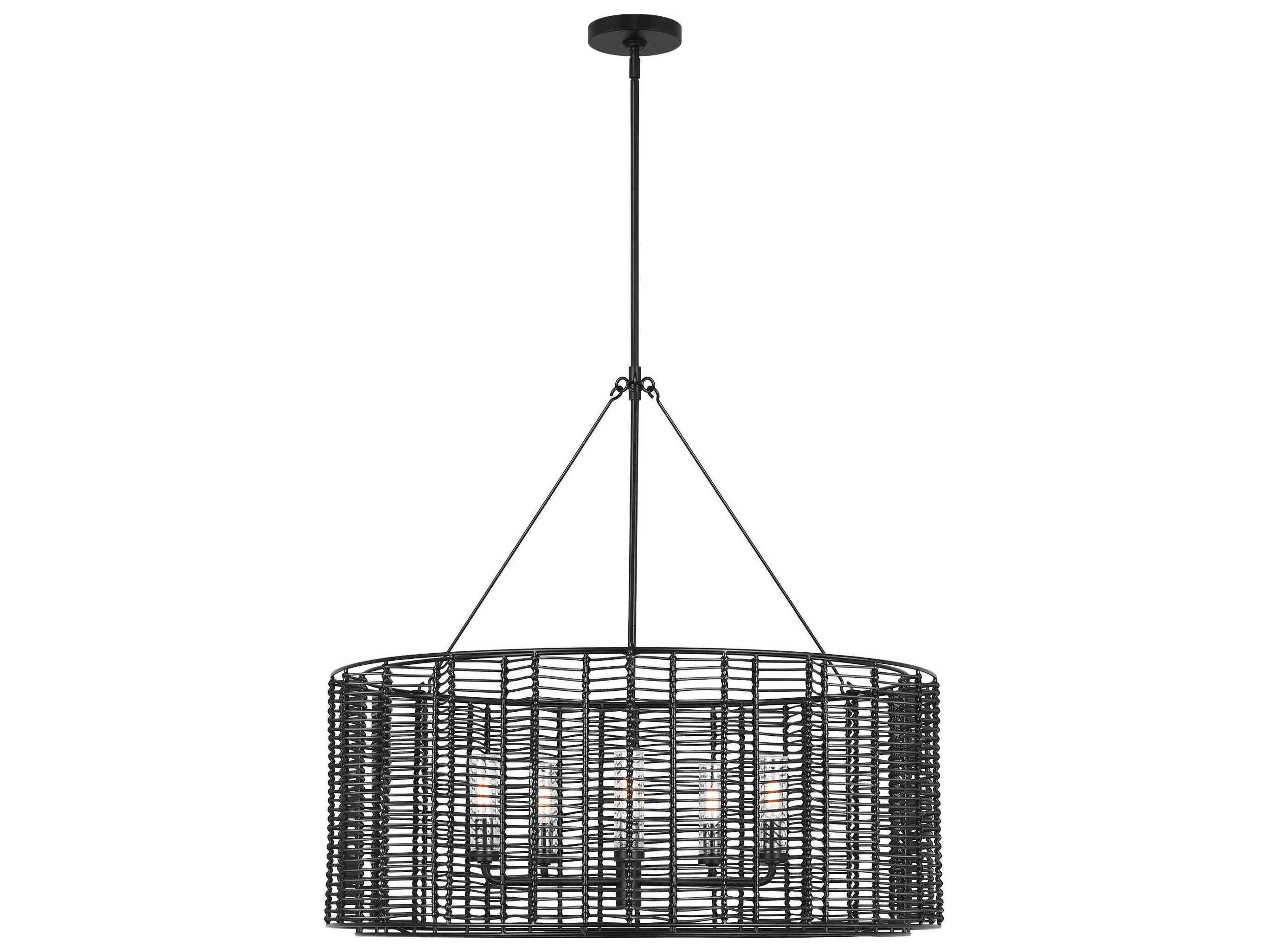 Visual Comfort Studio Winslow 5-Light Midnight Black Candelabra Chandelier