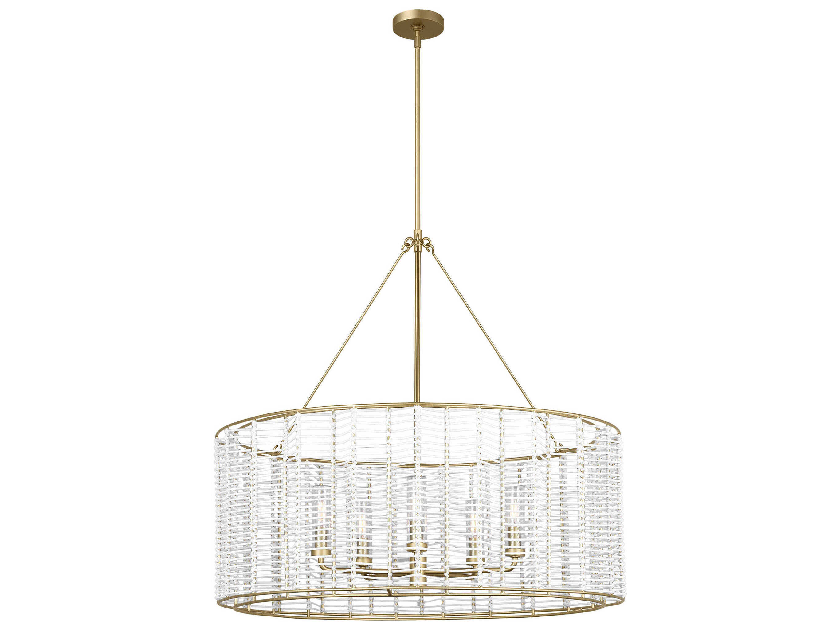 Visual Comfort Studio Winslow 5-Light Brass Candelabra Chandelier