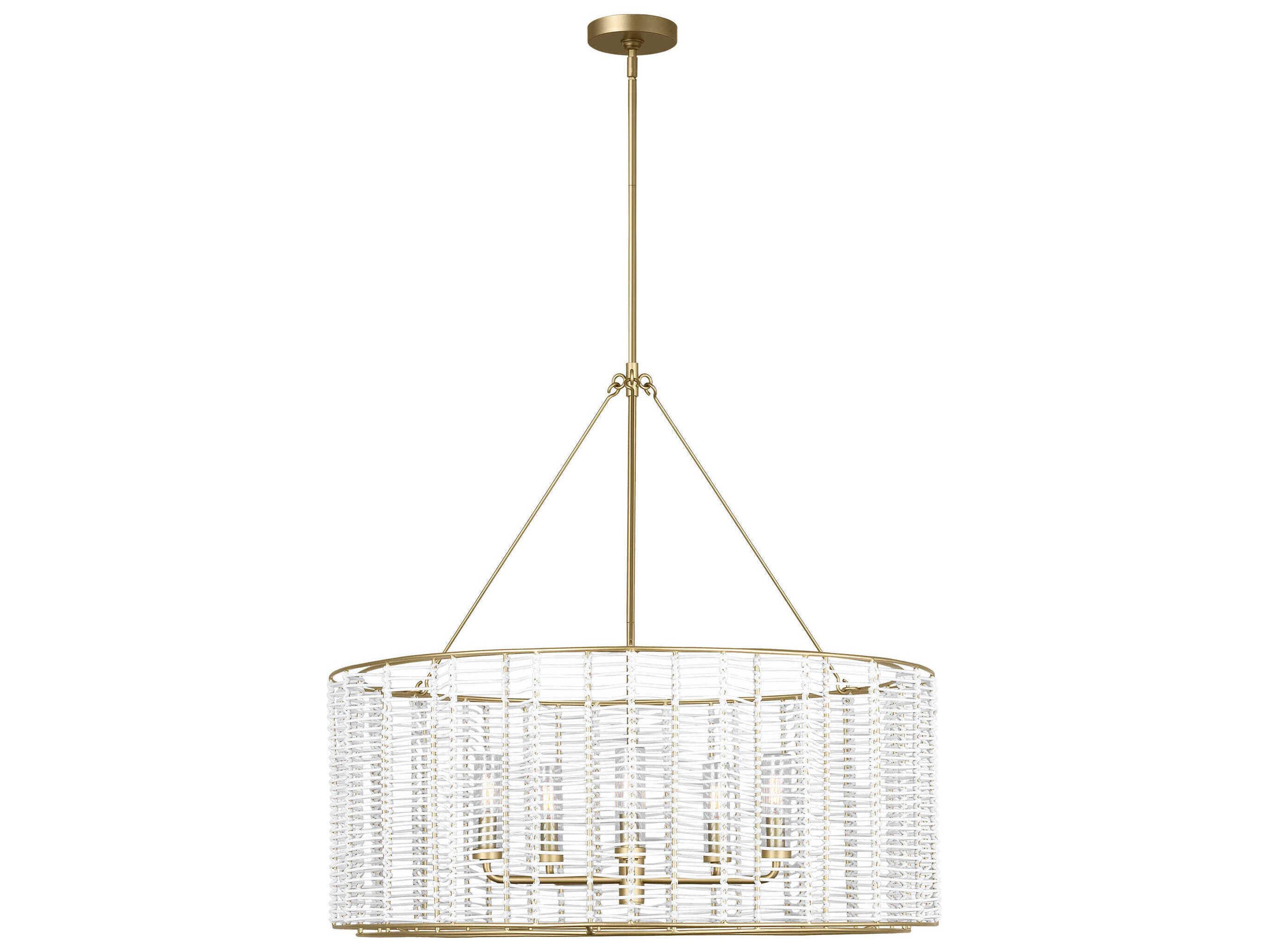 Visual Comfort Studio Winslow 5-Light Brass Candelabra Chandelier