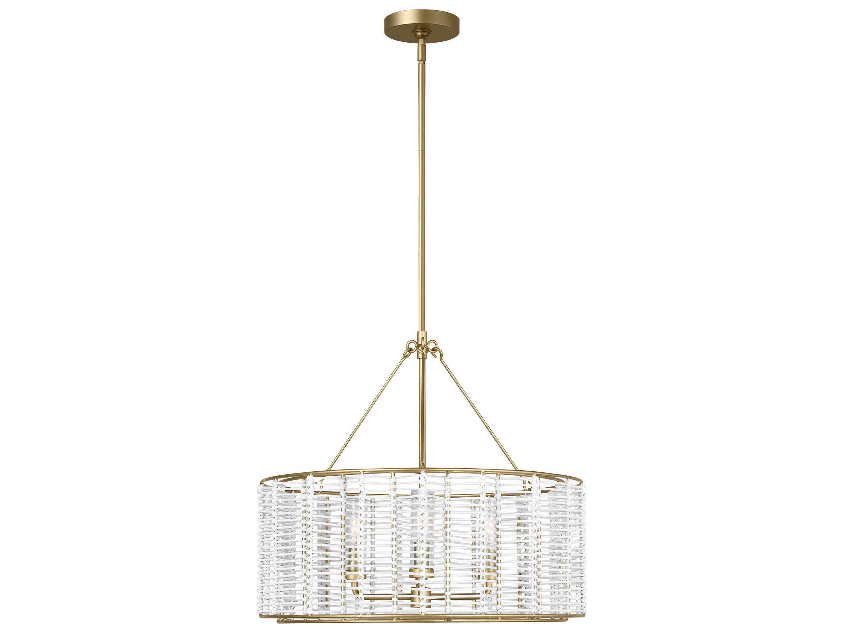 Visual Comfort Studio Winslow 3-Light Brass Candelabra Chandelier