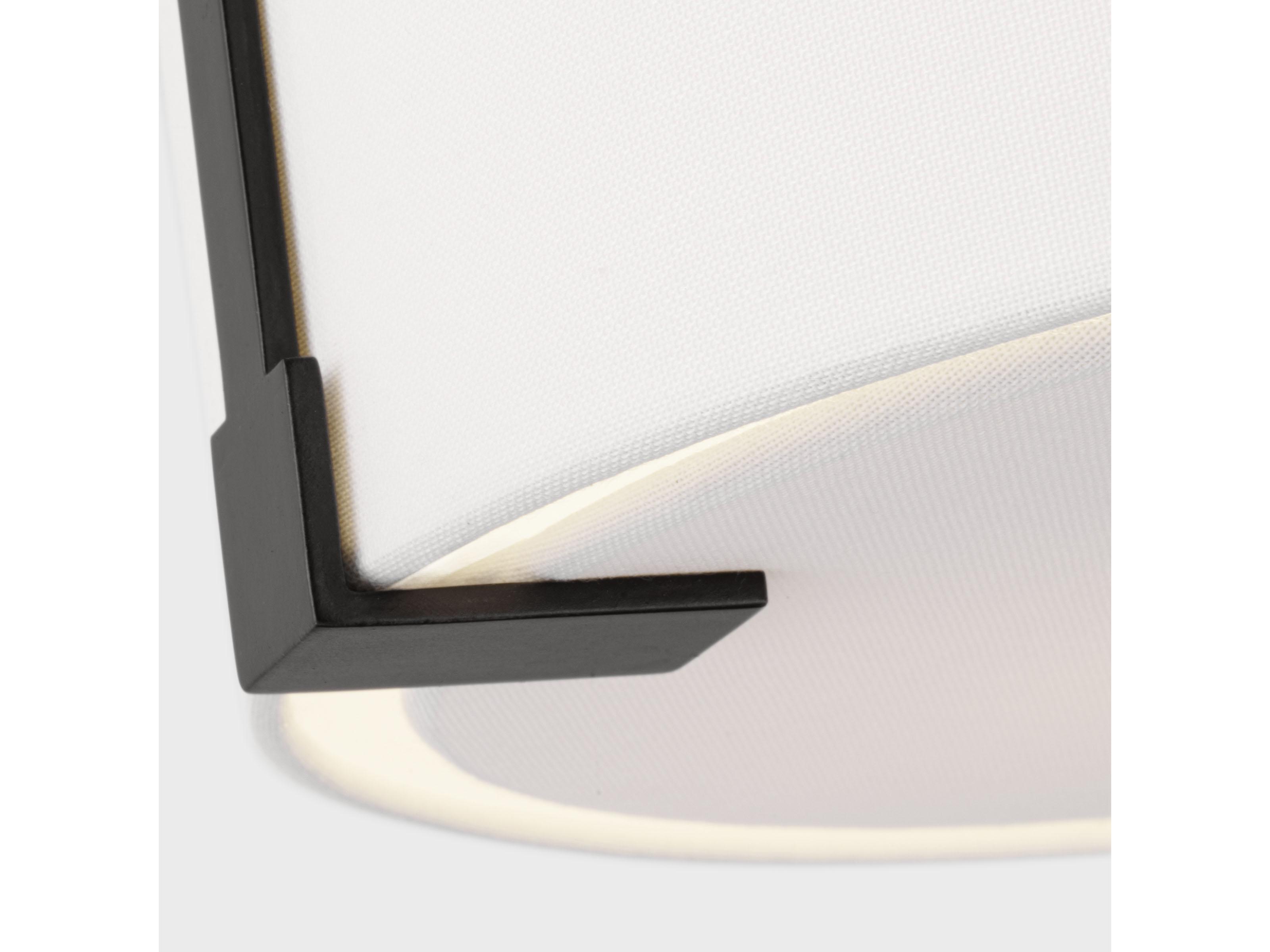 Visual Comfort Studio Bergen 2-Light Aged Iron Black Round Flush Mount