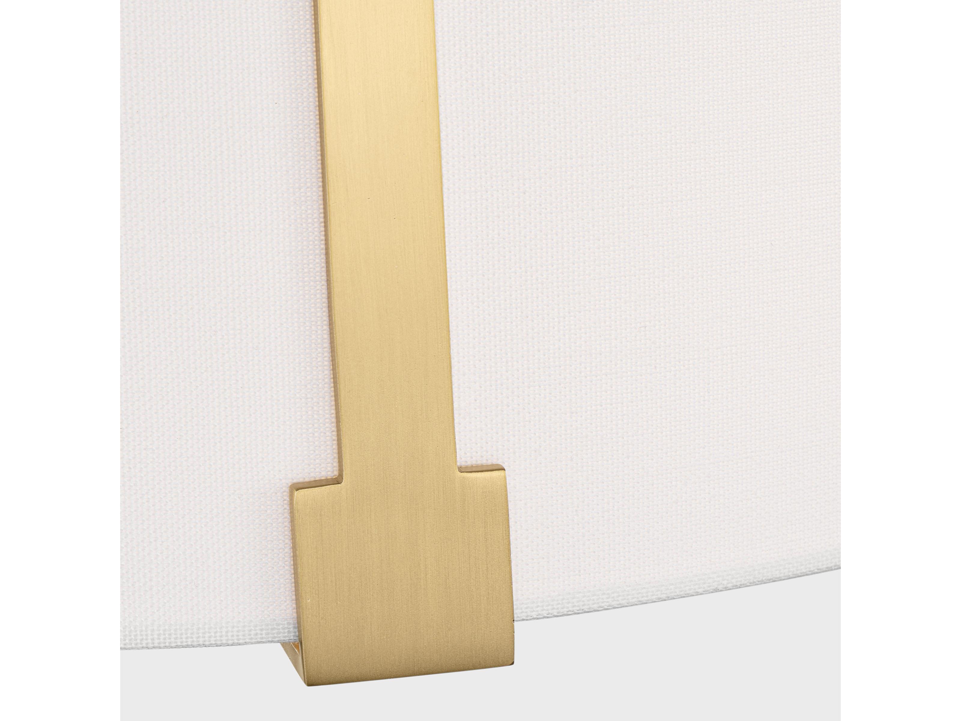 Visual Comfort Studio Bergen 2-Light Burnished Brass Round Flush Mount