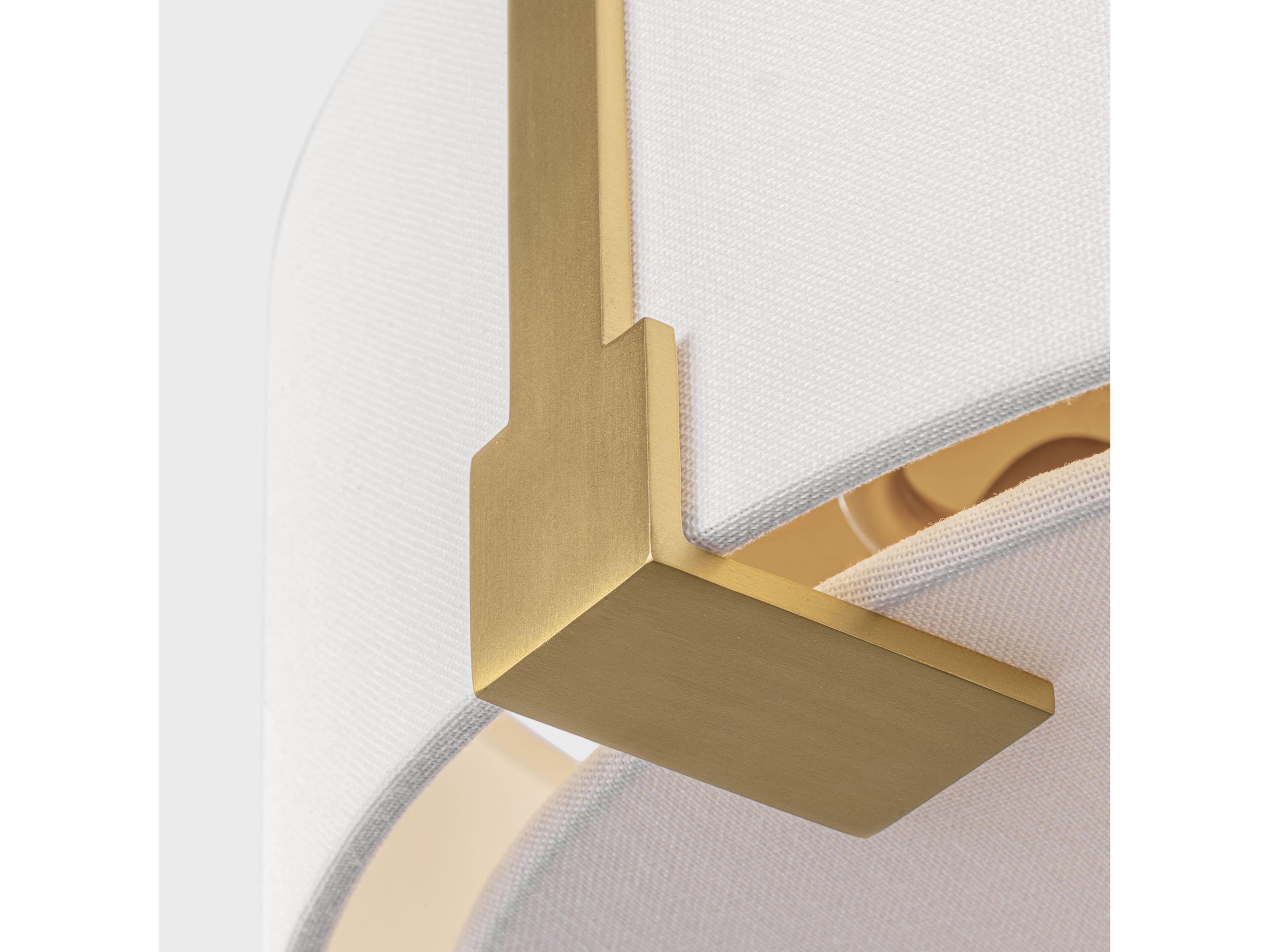 Visual Comfort Studio Bergen 2-Light Burnished Brass Round Flush Mount