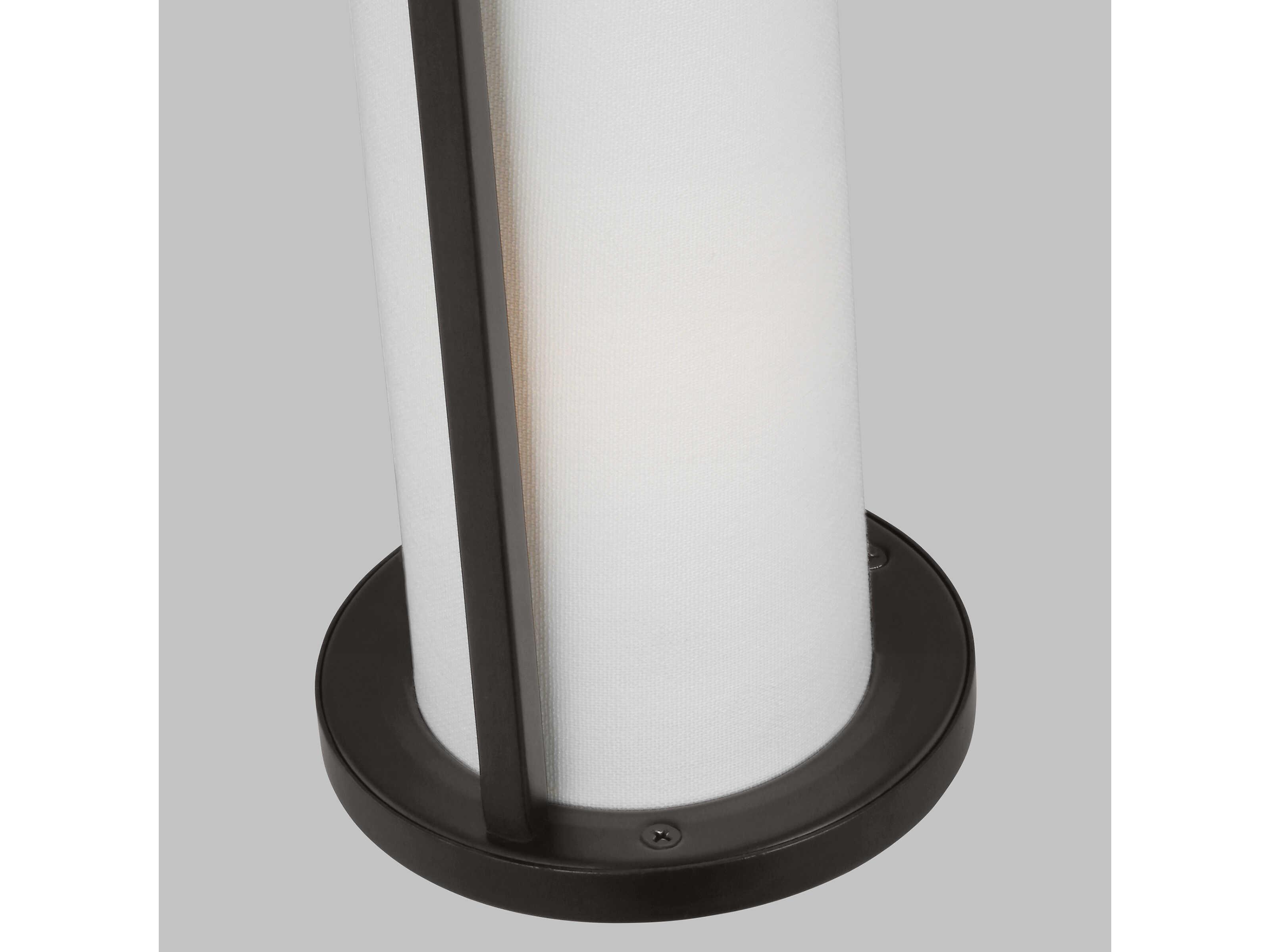 Visual Comfort Studio Sherwood 1-Light Aged Iron Black Cylinder Mini Pendant