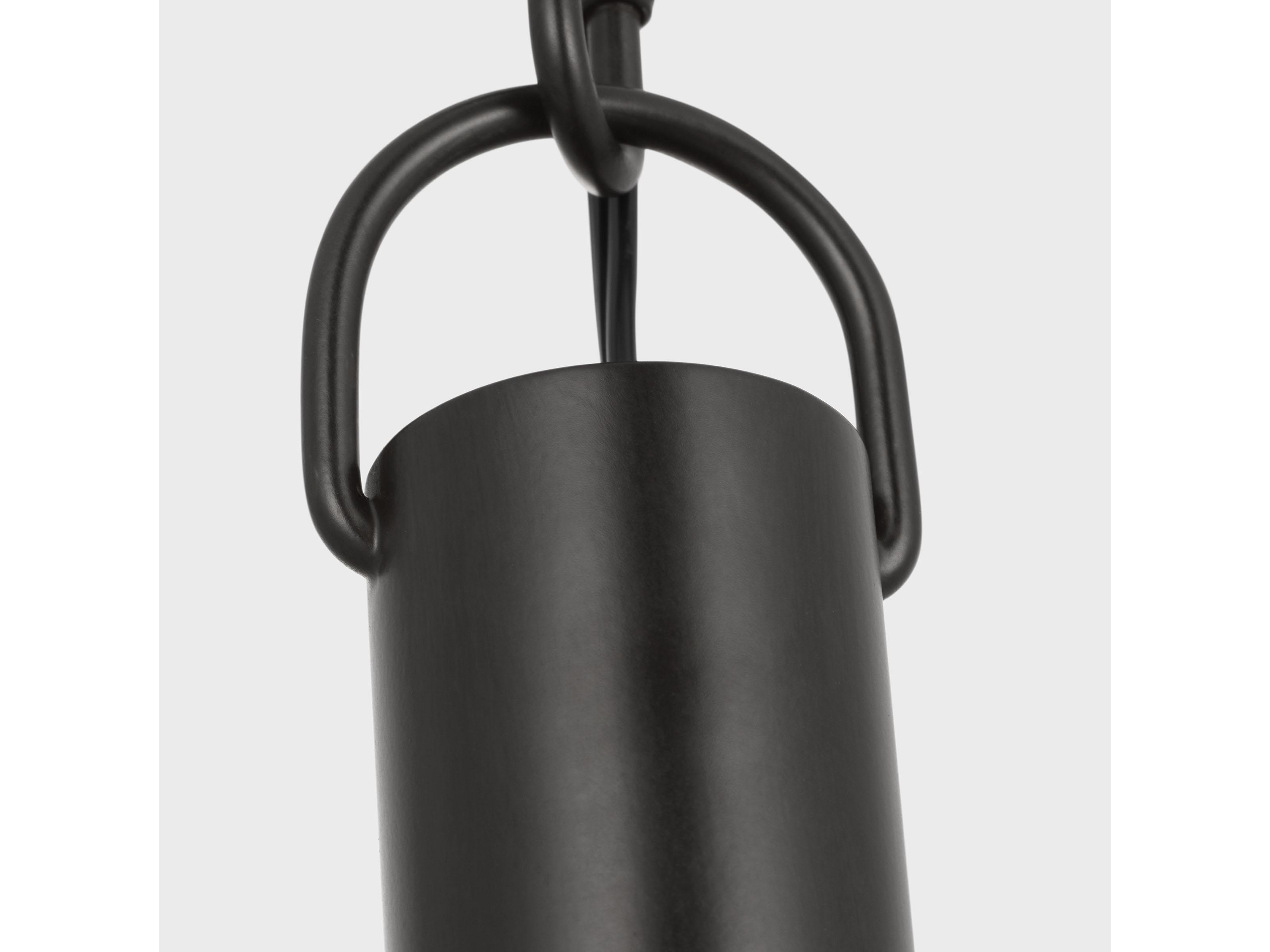 Visual Comfort Studio Hartley 1-Light Aged Iron Black Mini Pendant