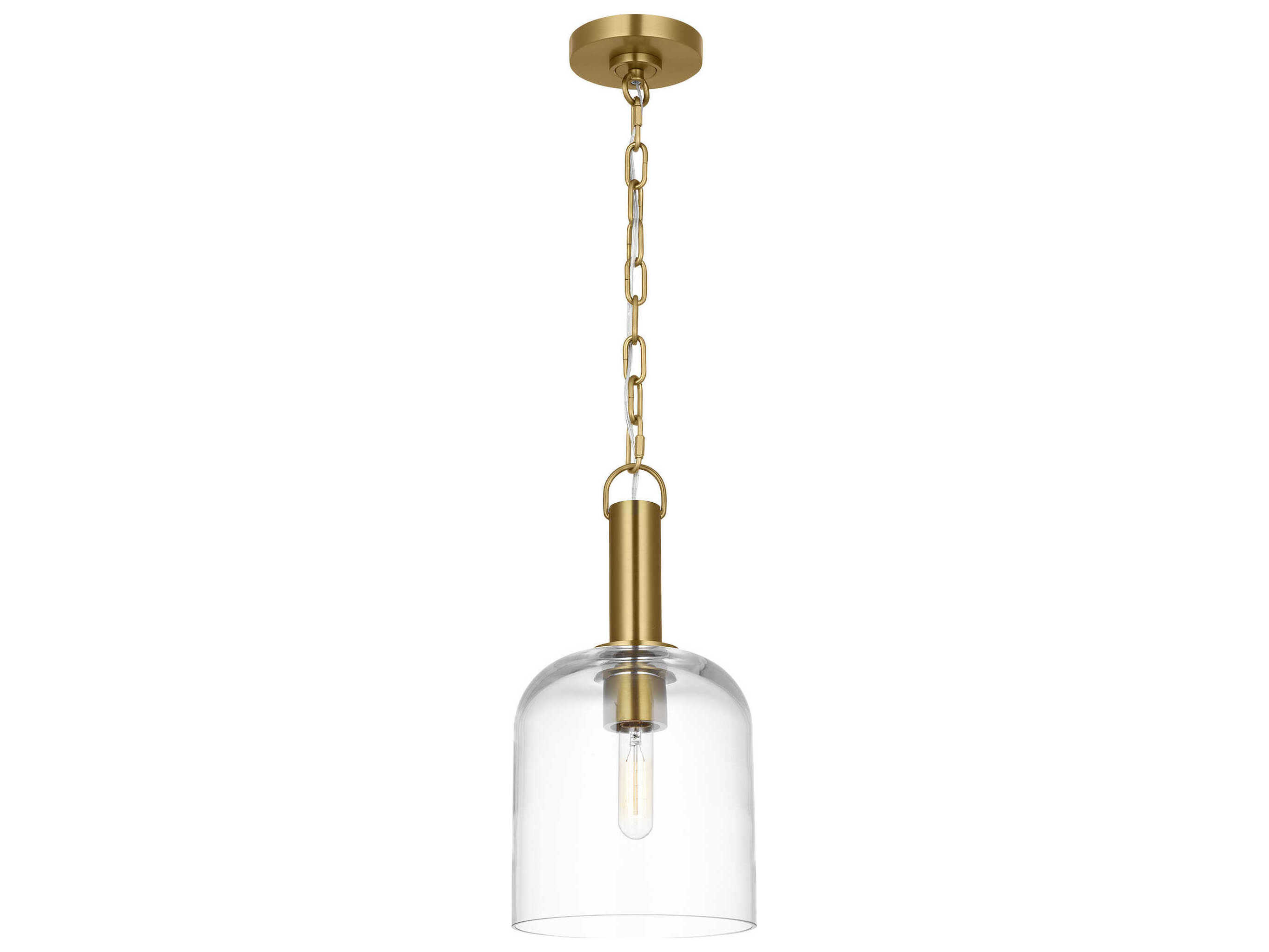 Visual Comfort Studio Hartley 1-Light Burnished Brass Mini Pendant