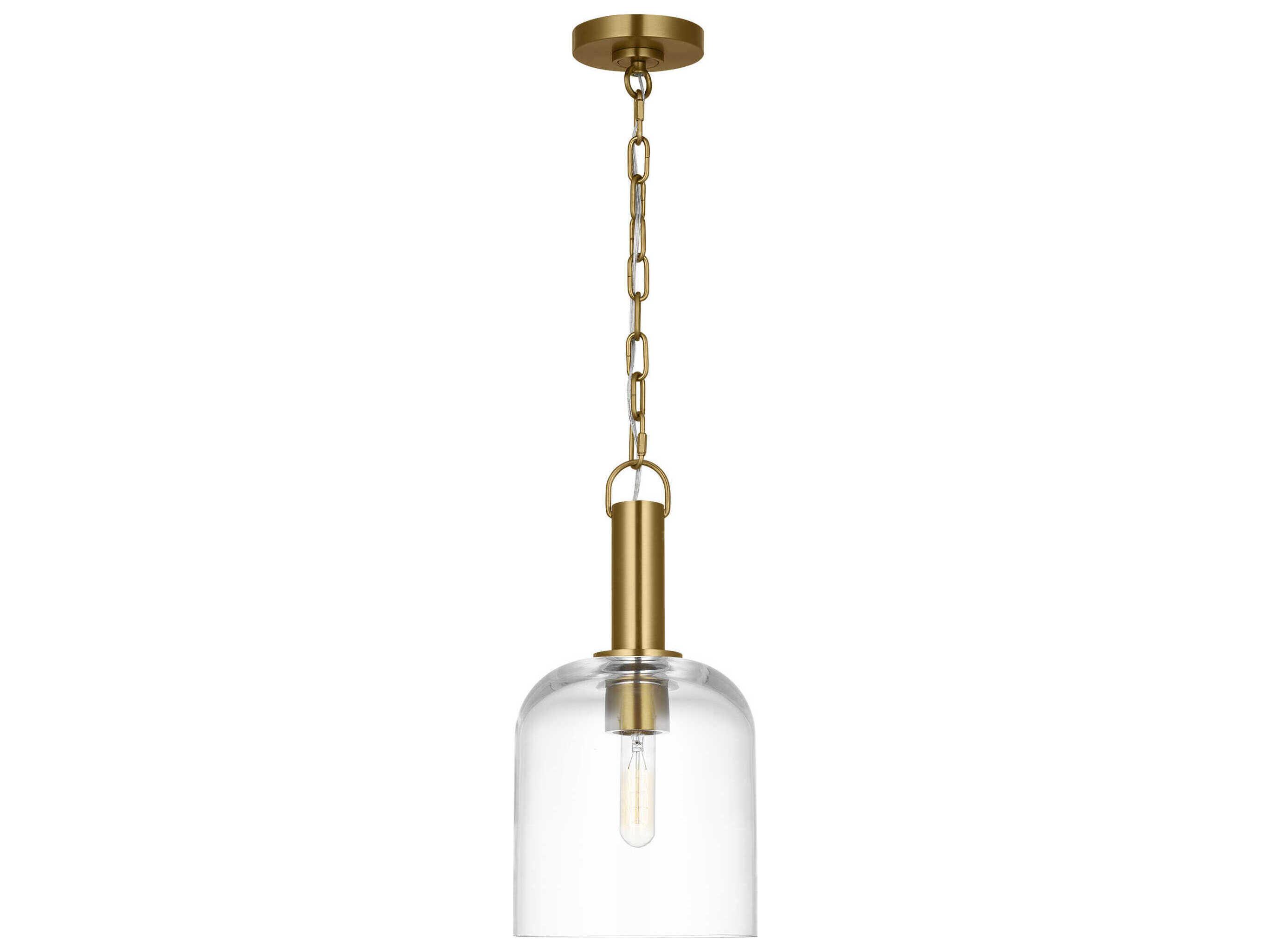 Visual Comfort Studio Hartley 1-Light Burnished Brass Mini Pendant
