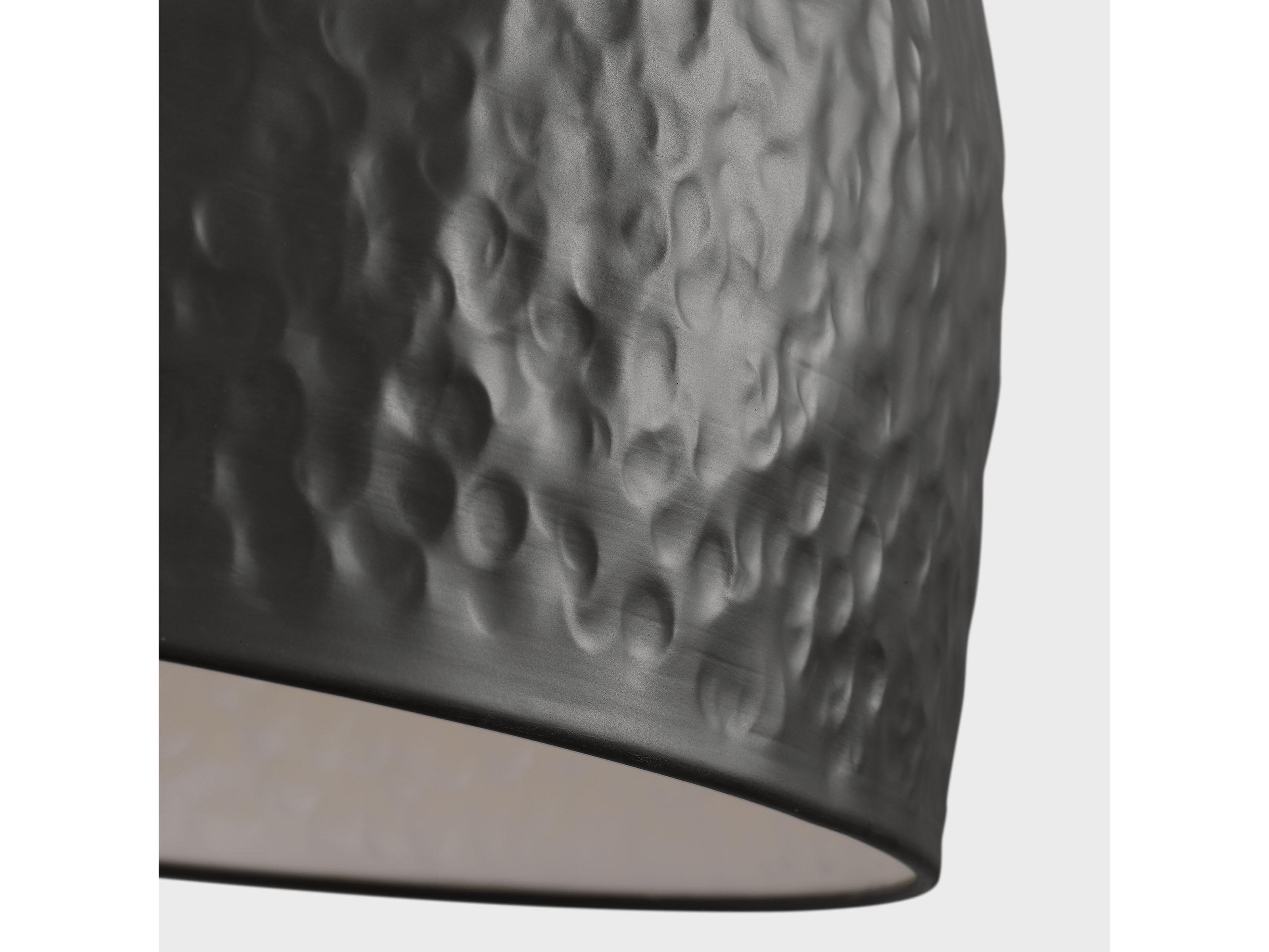 Visual Comfort Studio Buckner 1-Light Aged Iron Black Dome Pendant