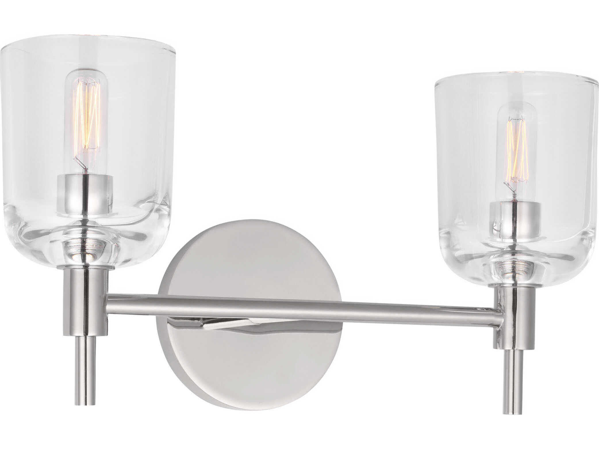 Visual Comfort Studio Hartley 1-Light Polished Nickel Vanity Light
